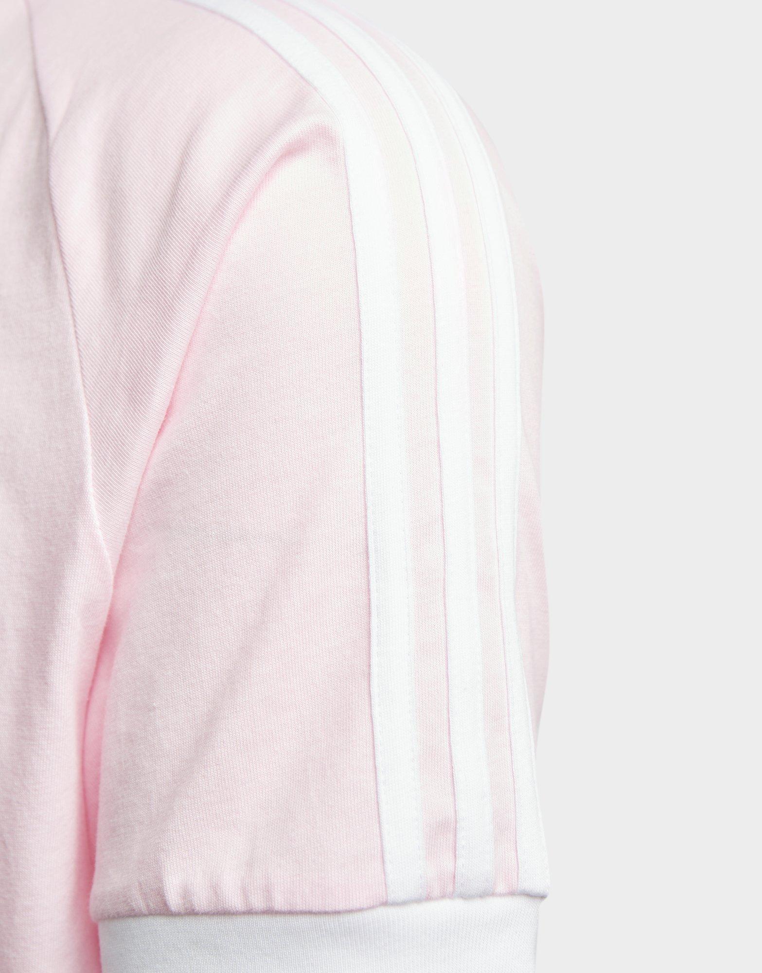 Compra adidas Originals camiseta 3-Stripes en Rosa