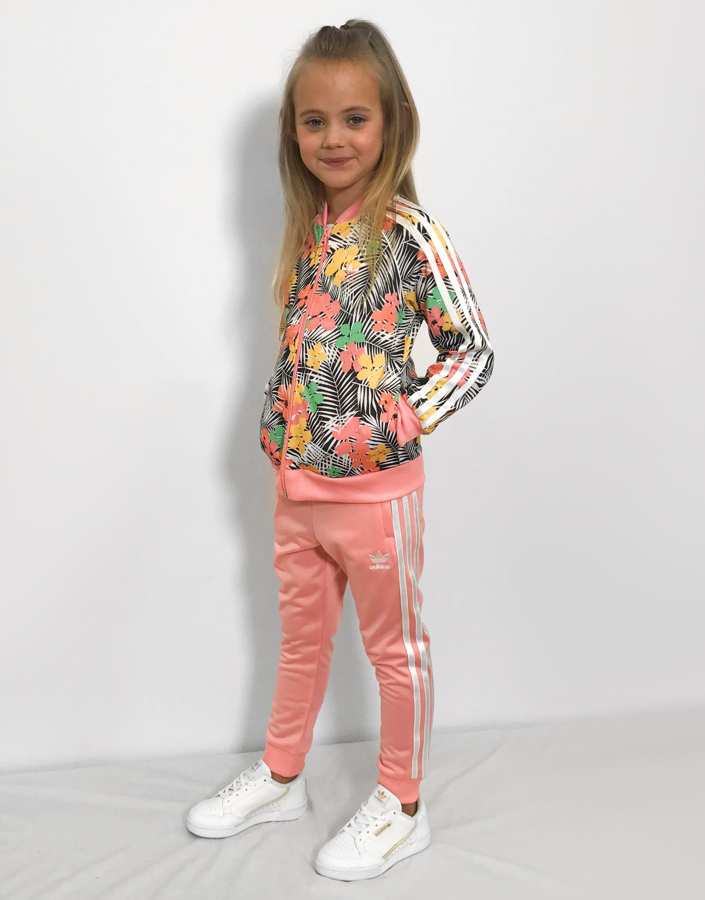 girls adidas pink tracksuit