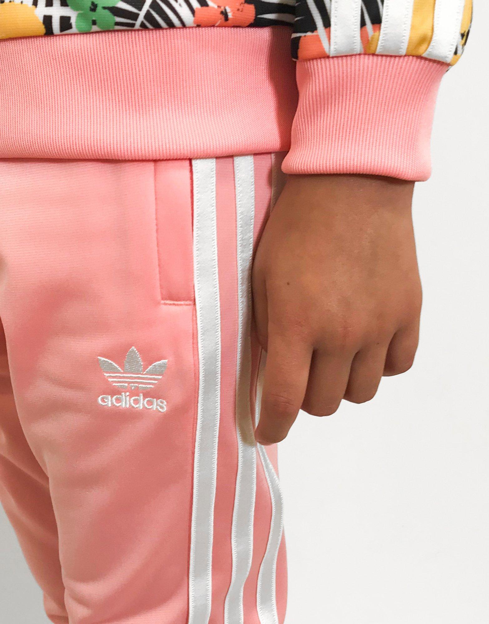 pink adidas tracksuit baby