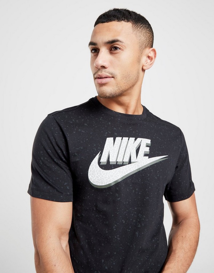Buy Black Nike All Over Print Splatter T-Shirt | JD Sports | JD Sports ...