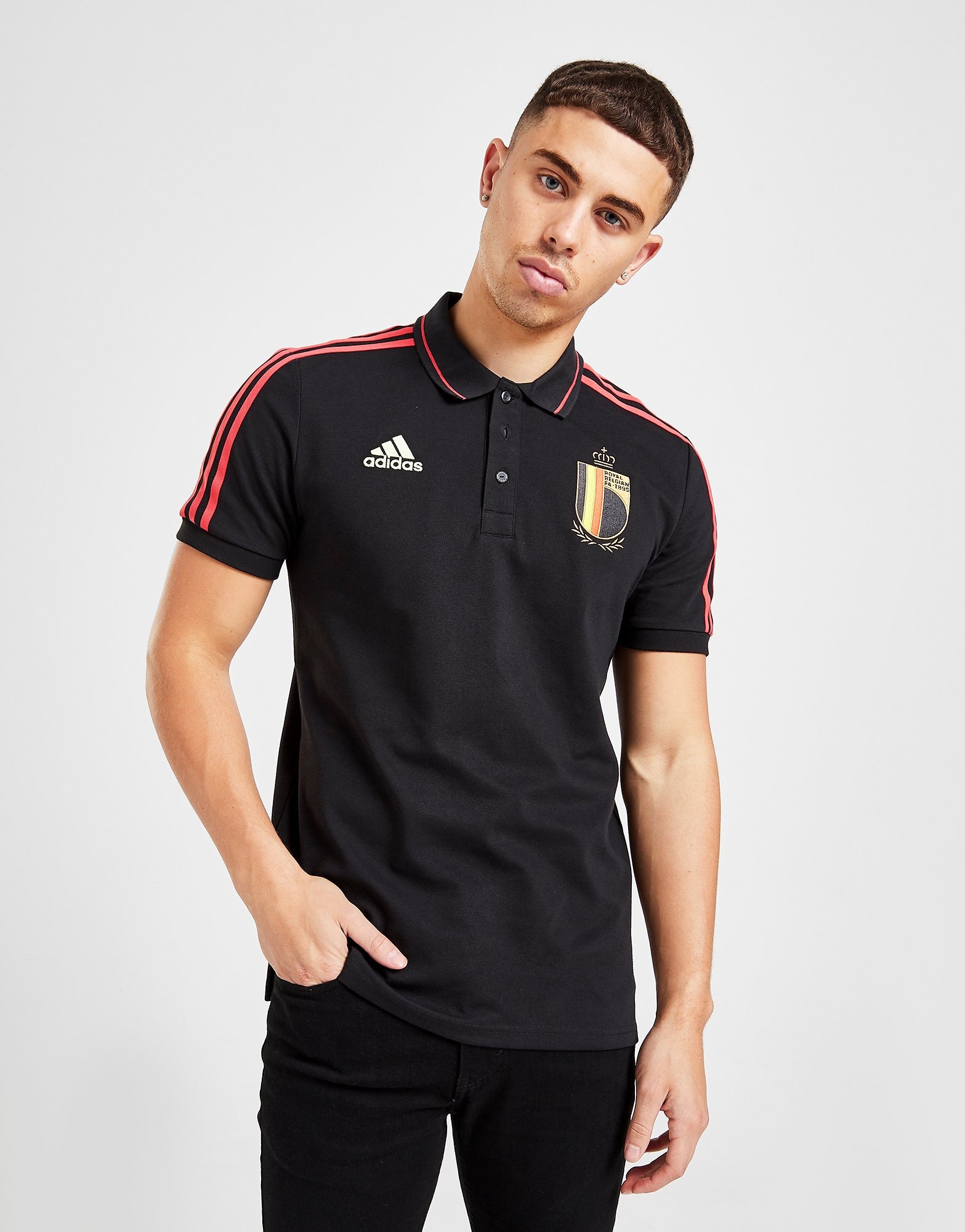 Acheter Noir adidas  Polo  Belgique 3 Stripes Polo  Homme