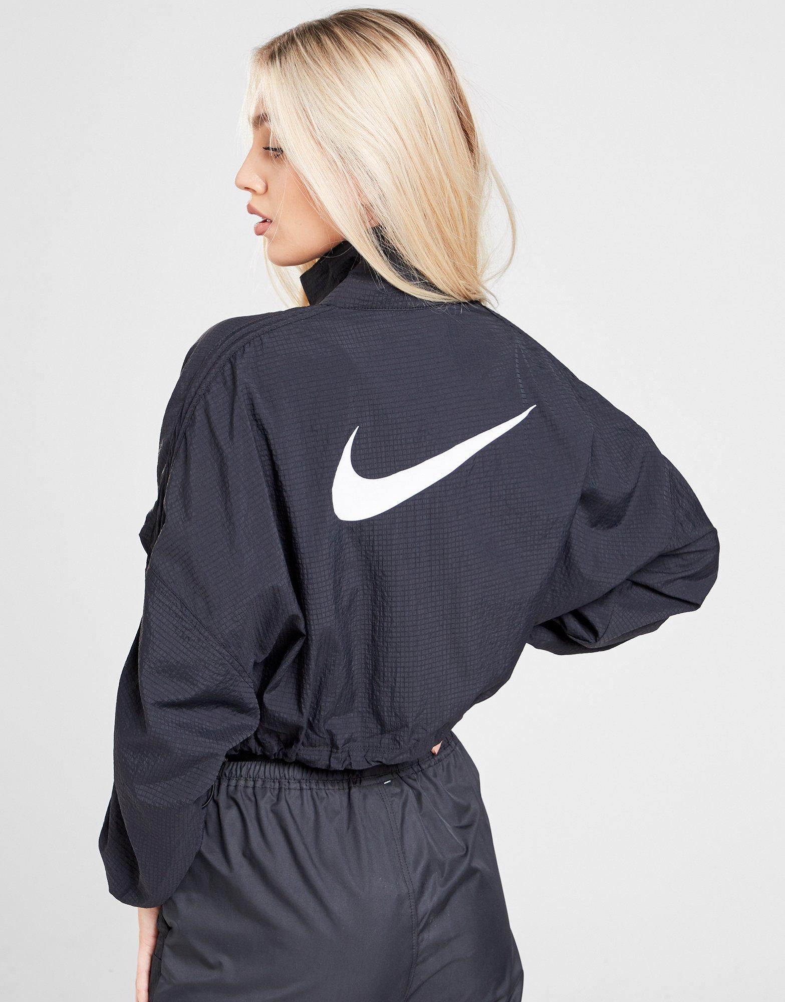 nike swoosh woven full zip jacket