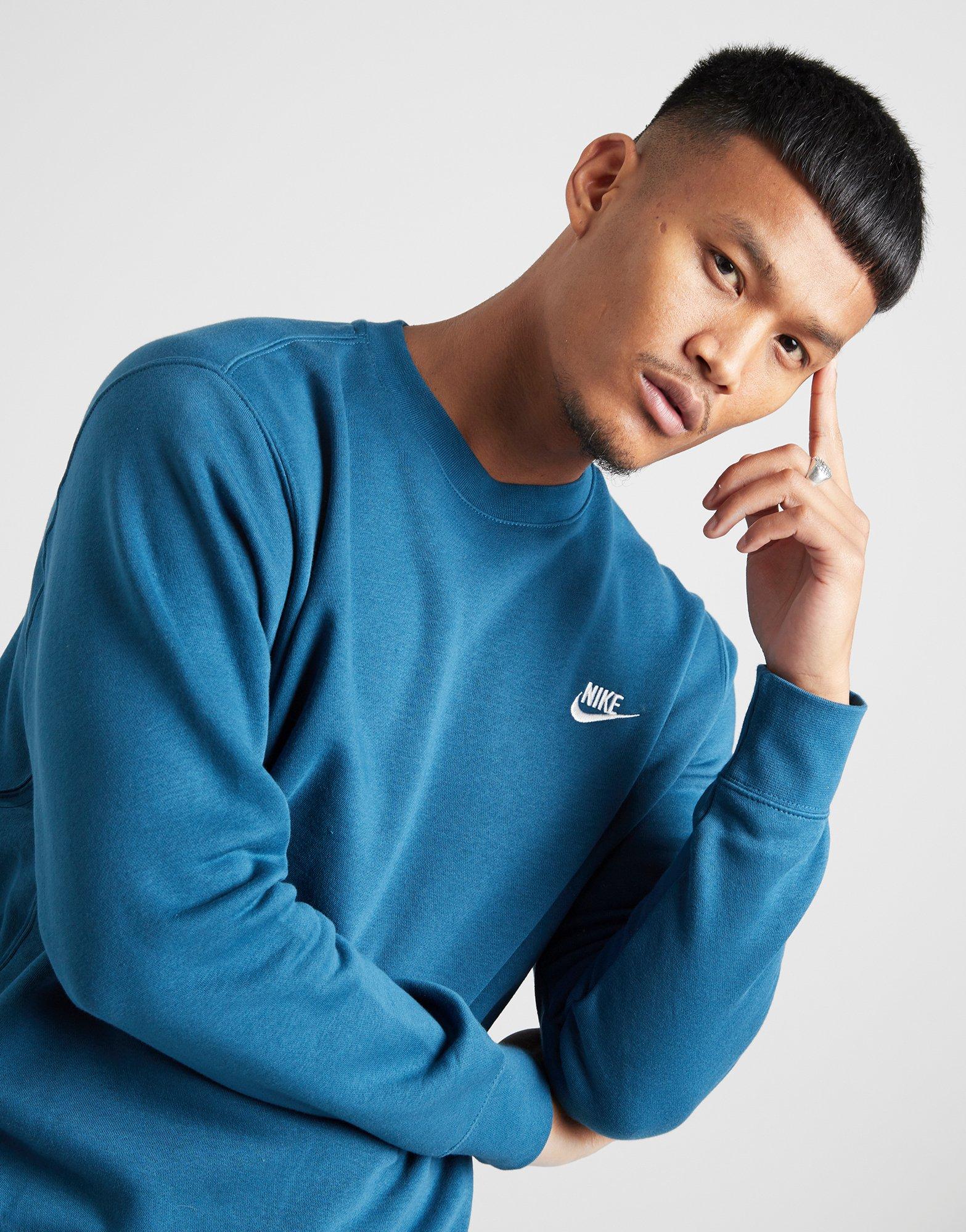 nike foundation crew sweatshirt blue