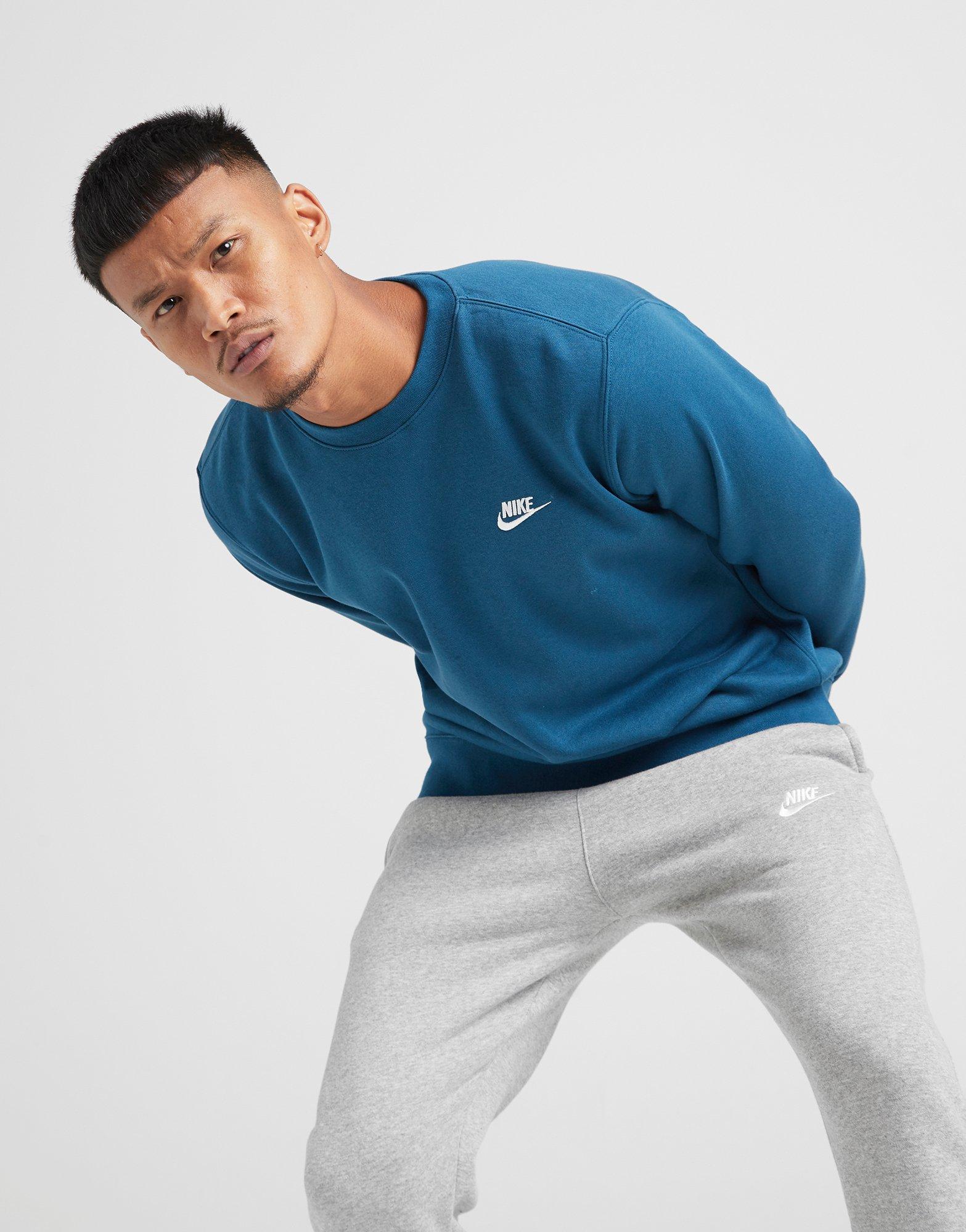 nike foundation crew sweatshirt blue