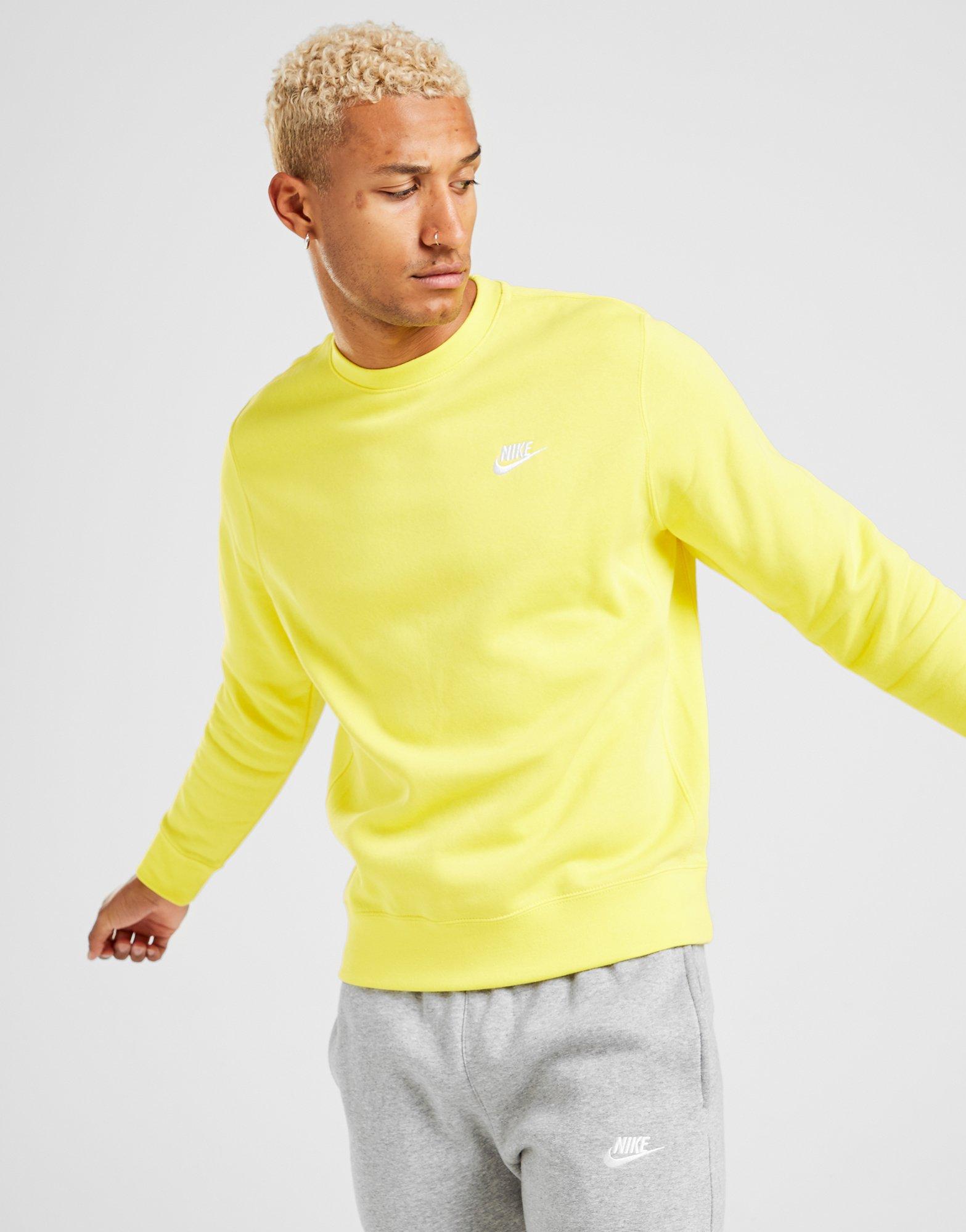 nike foundation crew sweatshirt yellow