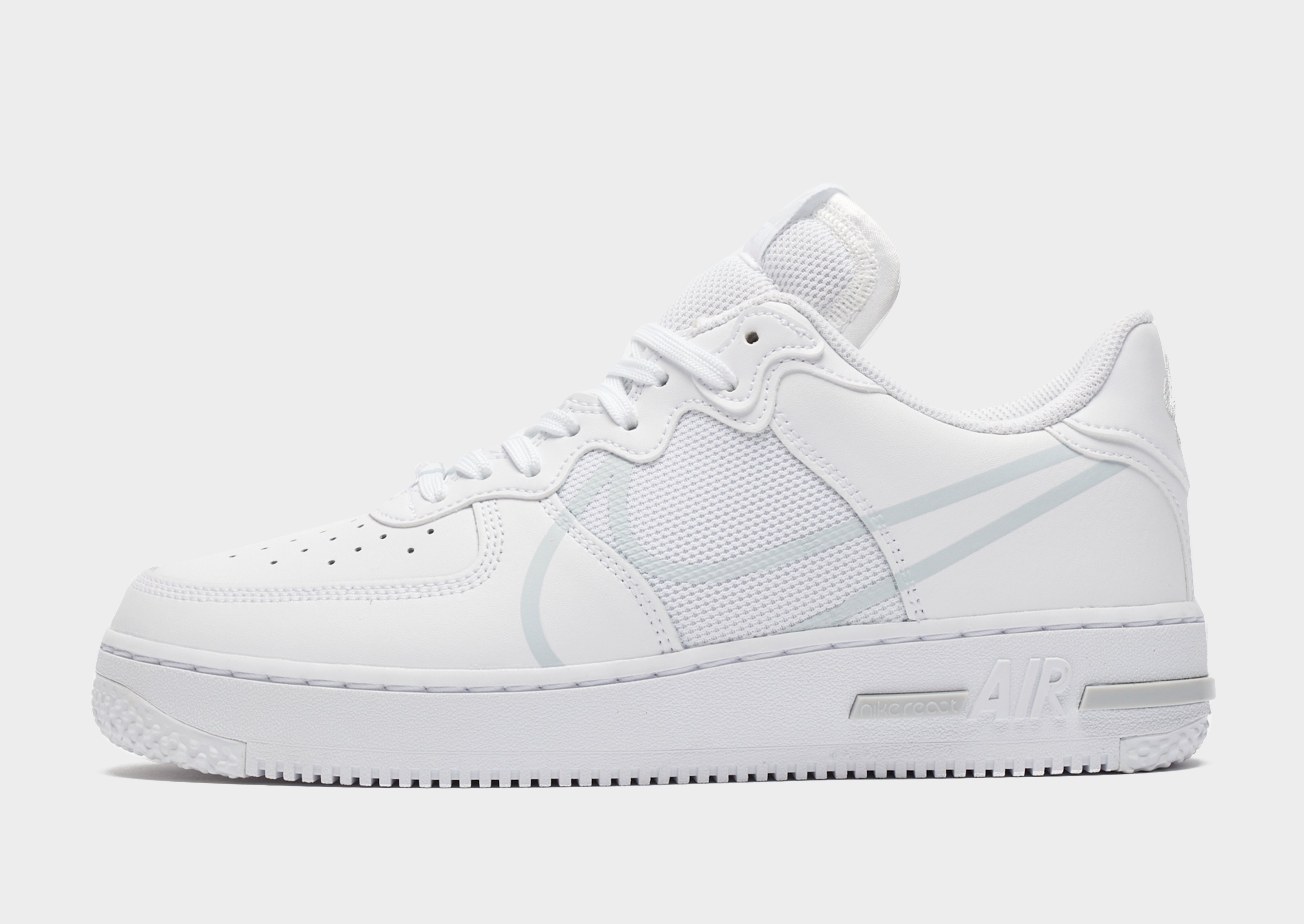 Buy White Nike Air Force 1 React | JD Sports | JD Sports Ireland