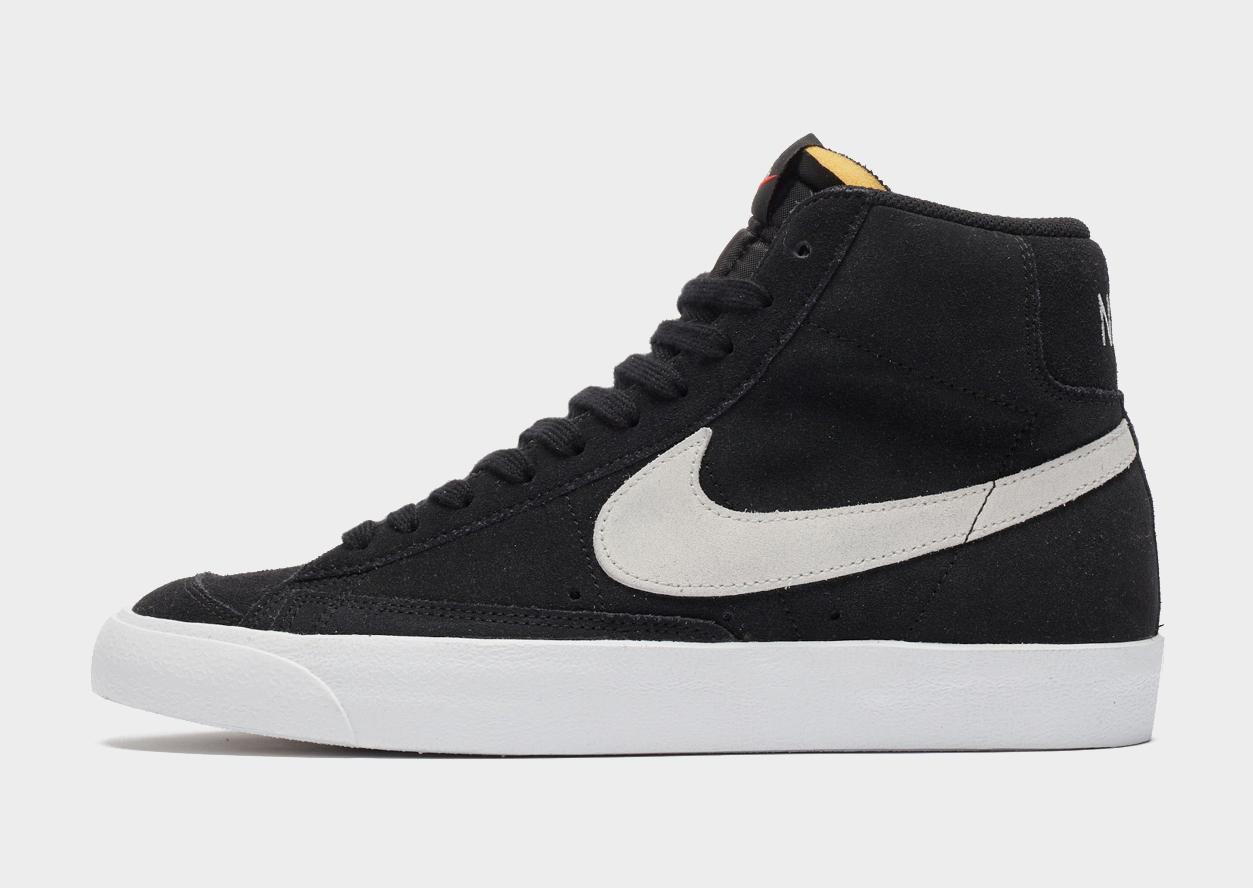 nike blazer mid black suede