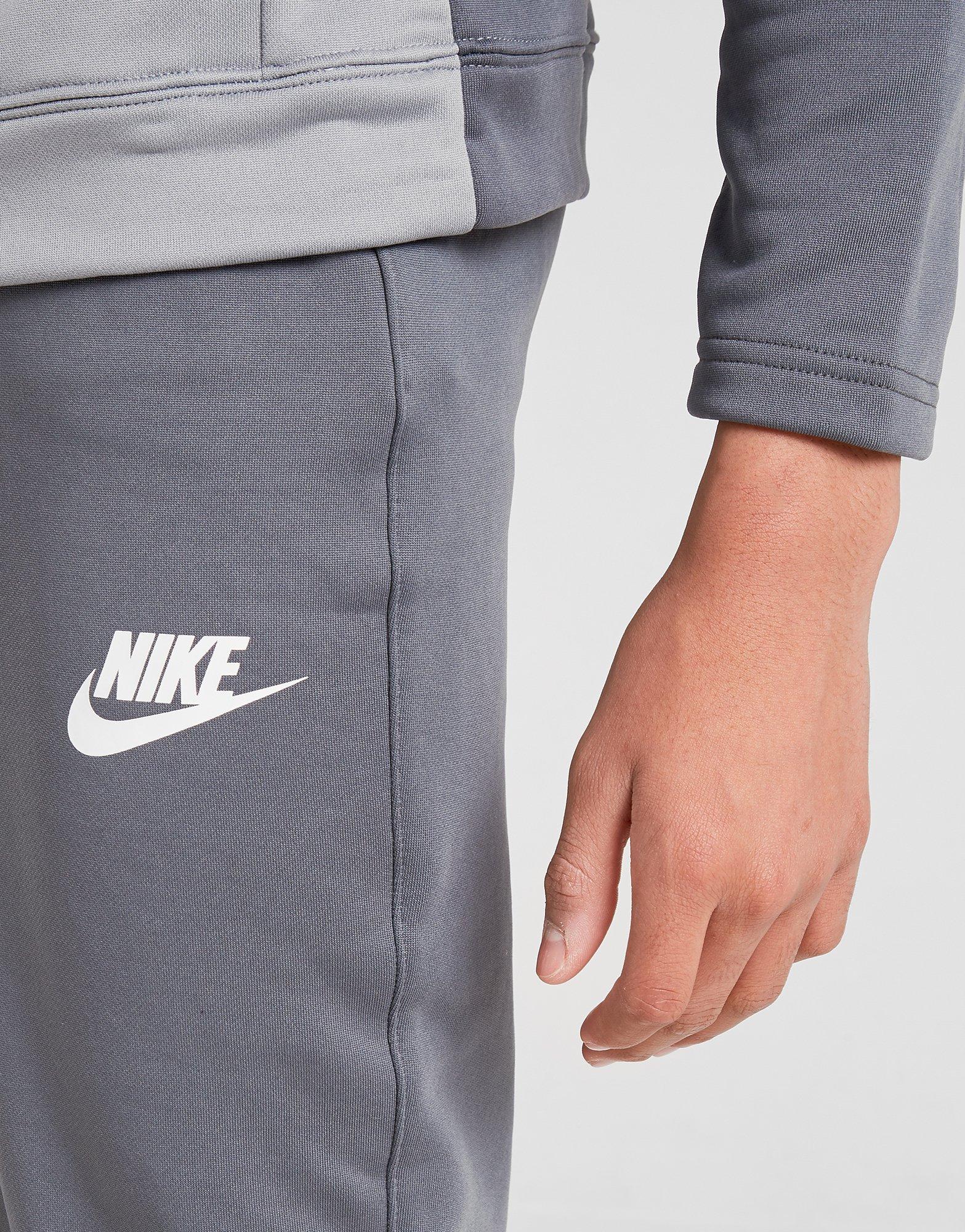 grey nike poly tracksuit