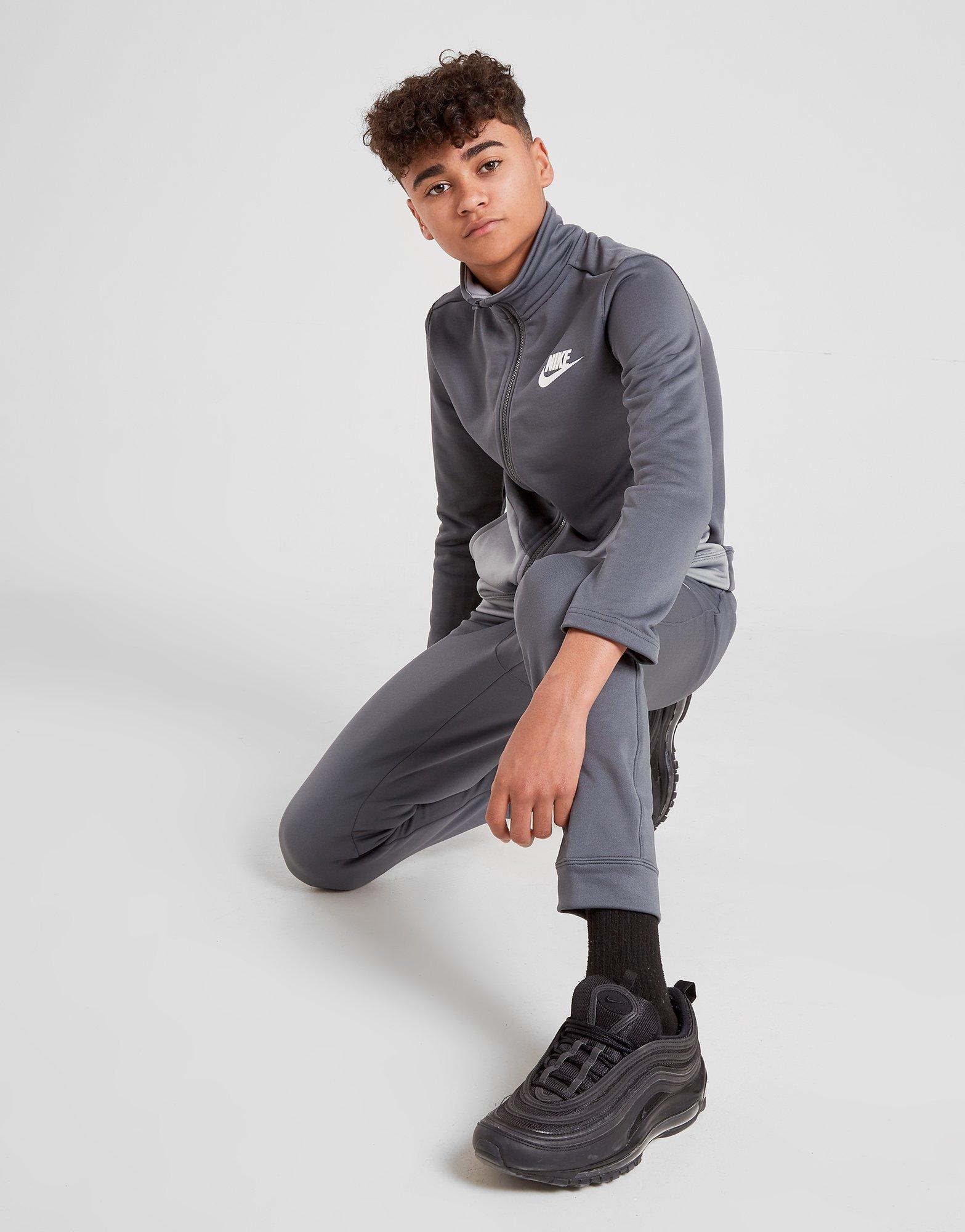 grey nike poly tracksuit