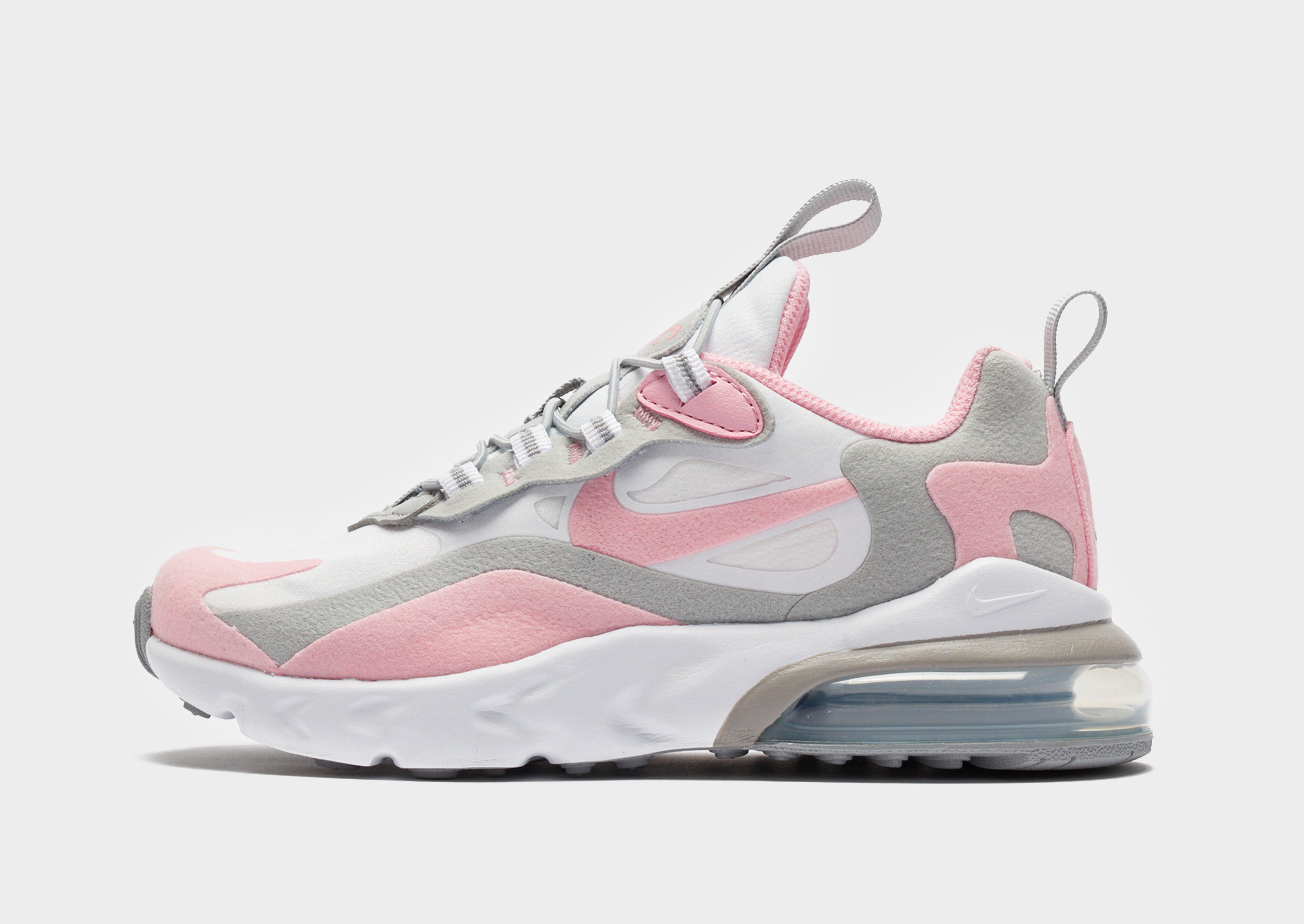 nike react element 270 bianche e rosa