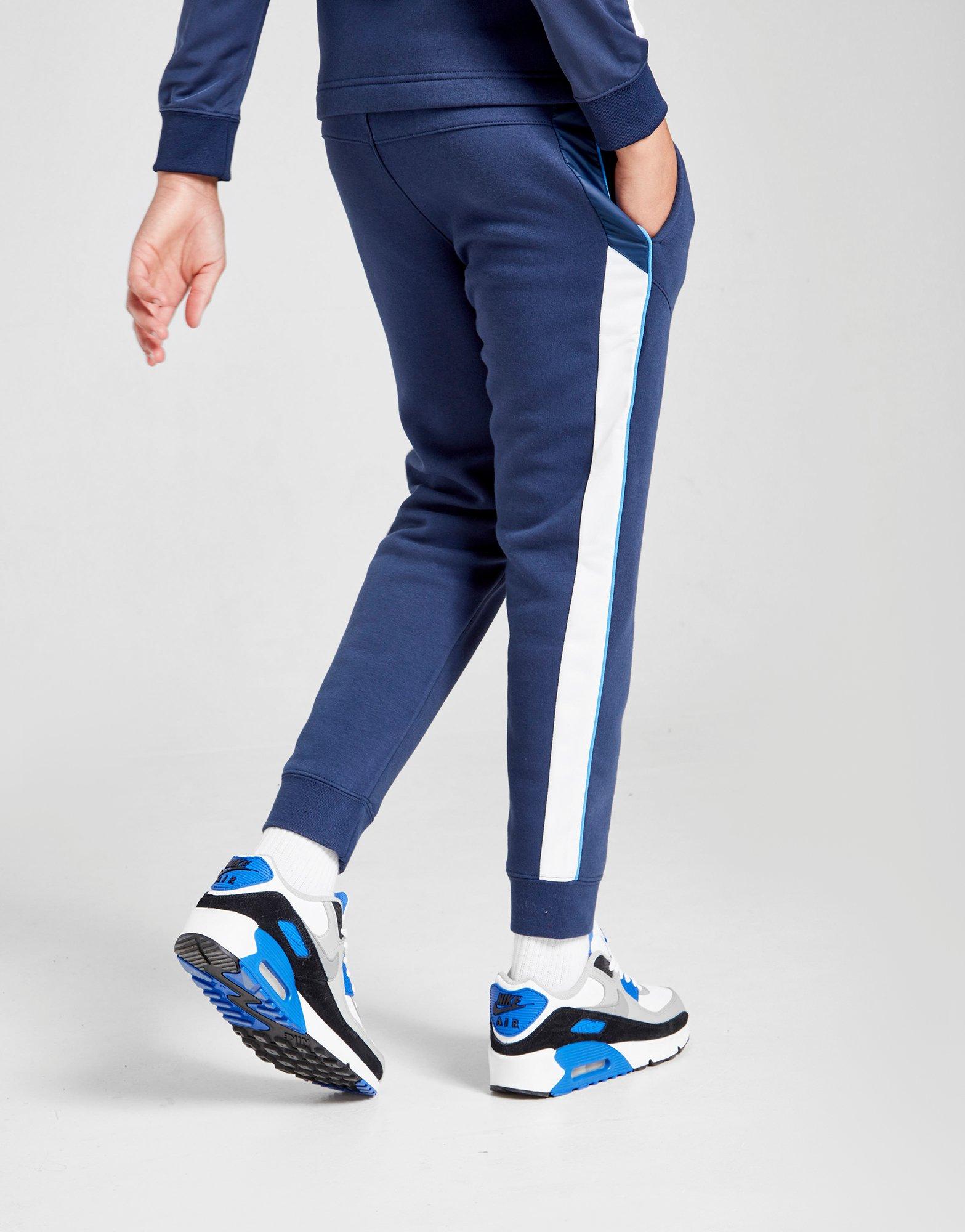 nike hybrid track pants blue