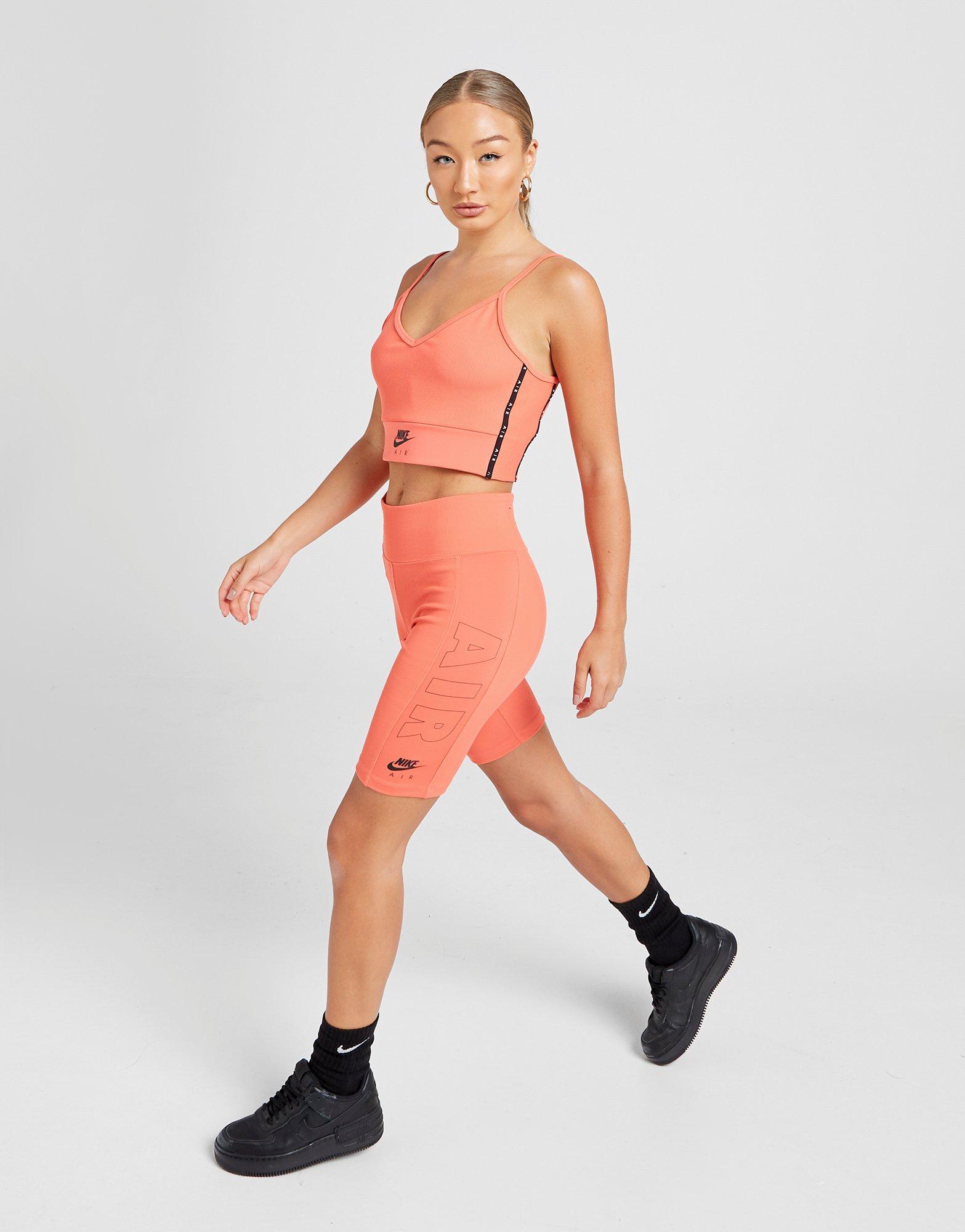 nike crop top orange