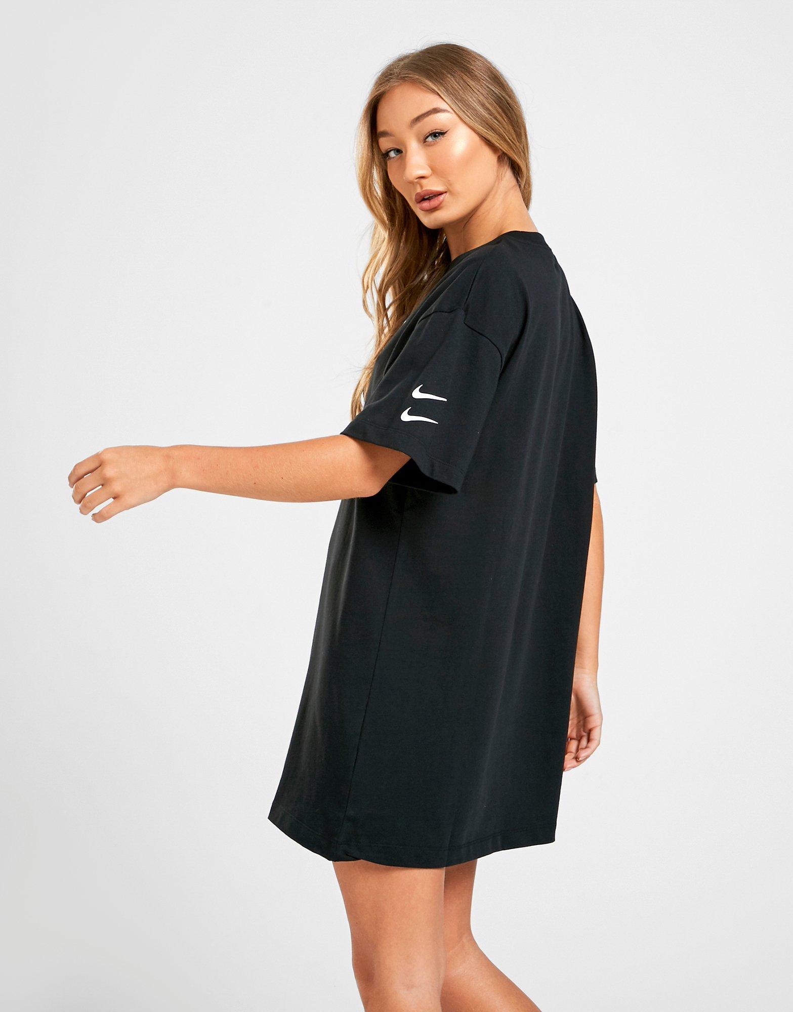 nike swoosh dress black