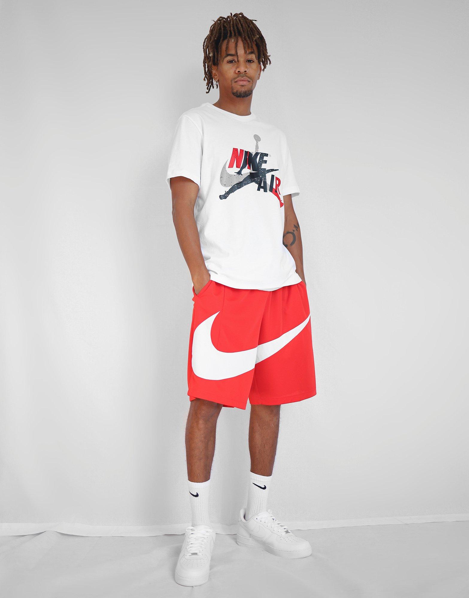 red nike dri fit shorts