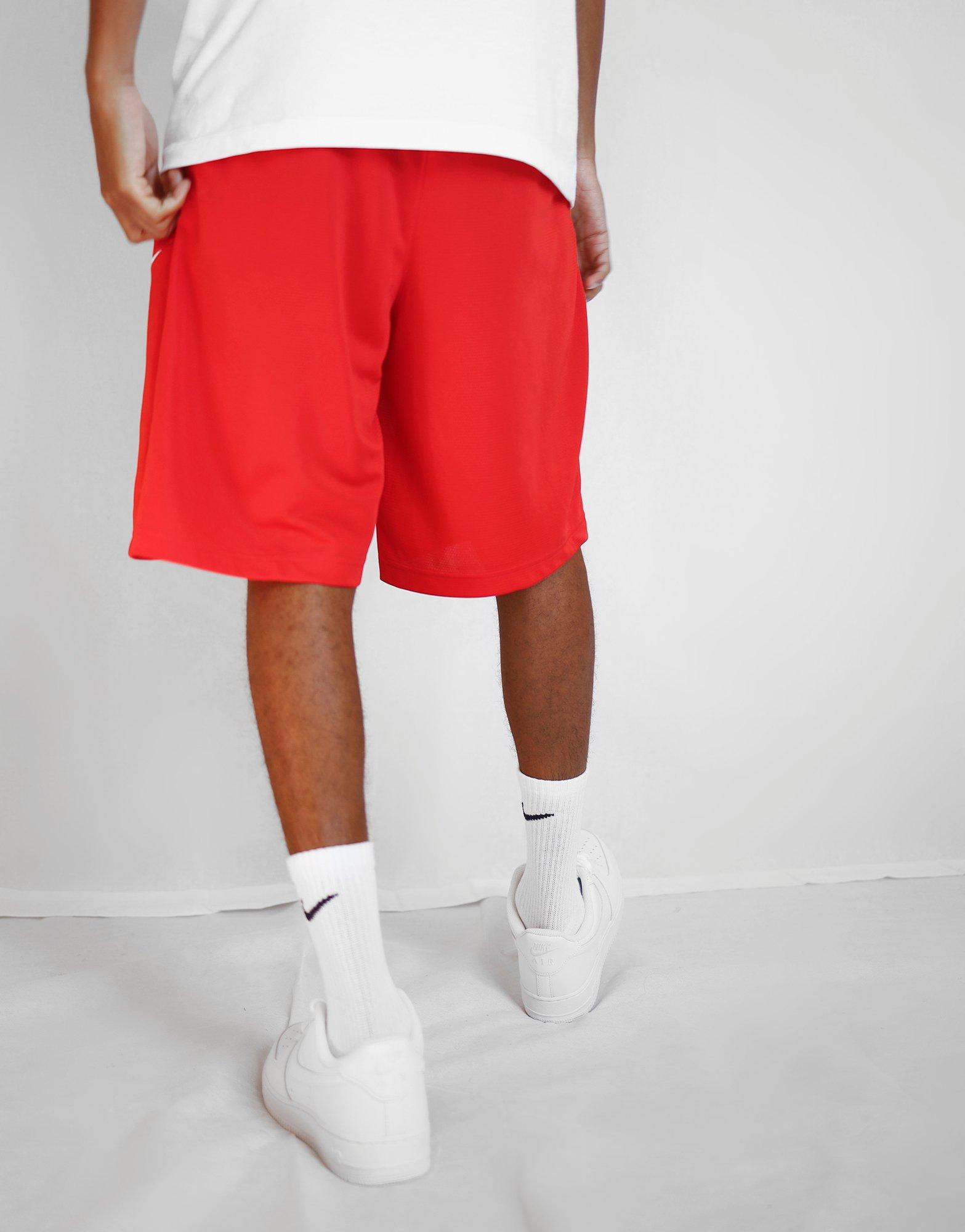 red nike dri fit shorts