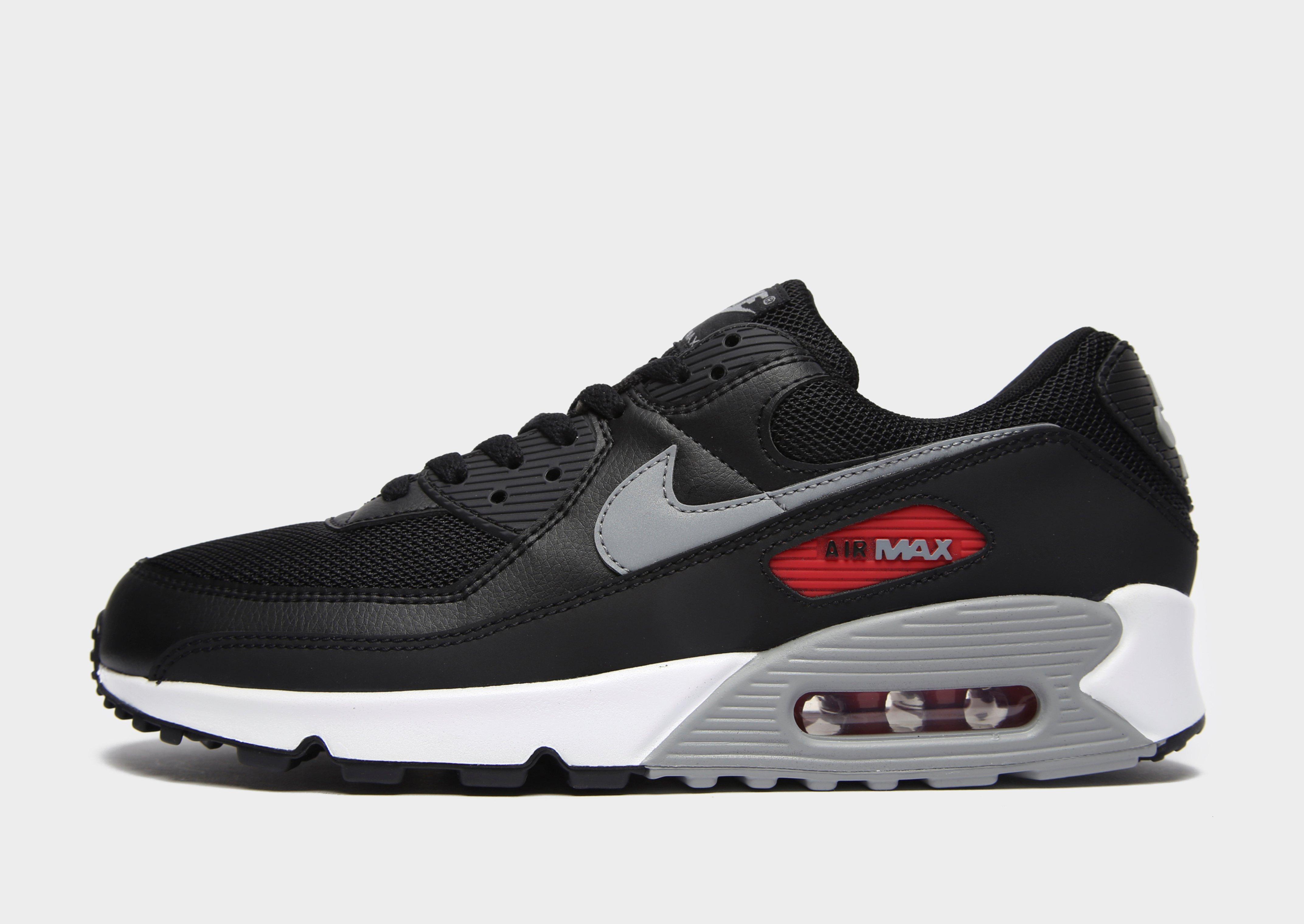 black grey and red nike air max