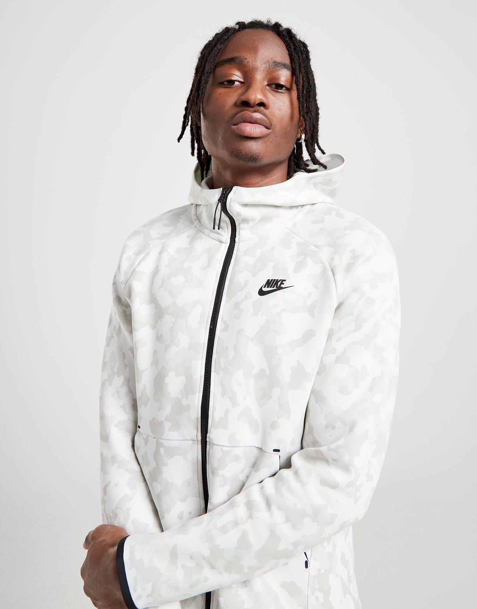 white tech fleece hoodie