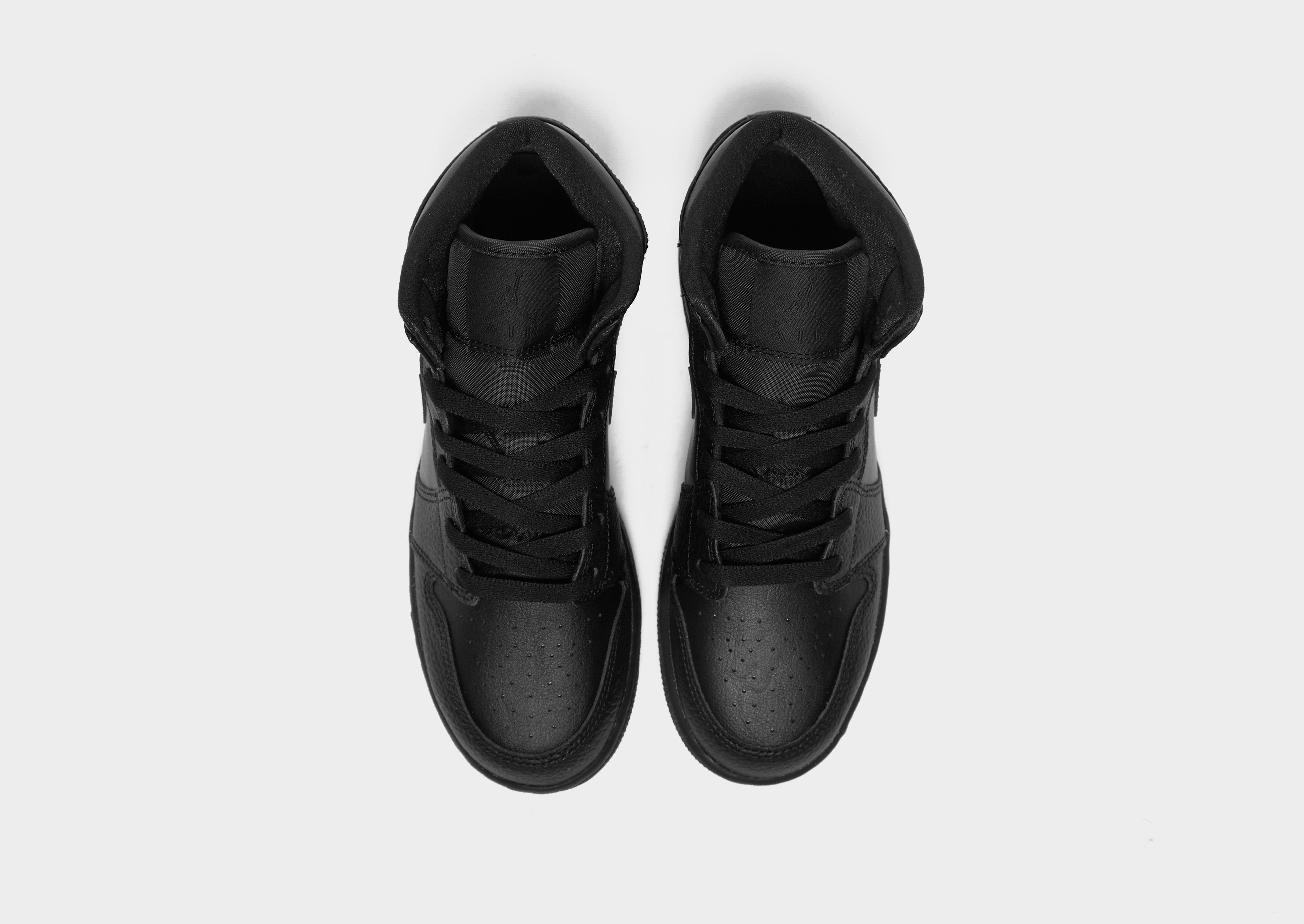 air jordan 1 mid black junior