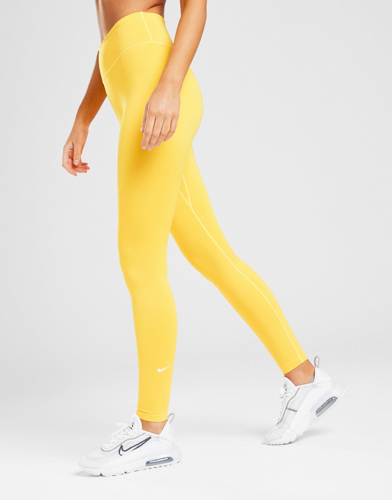 yellow nike tights