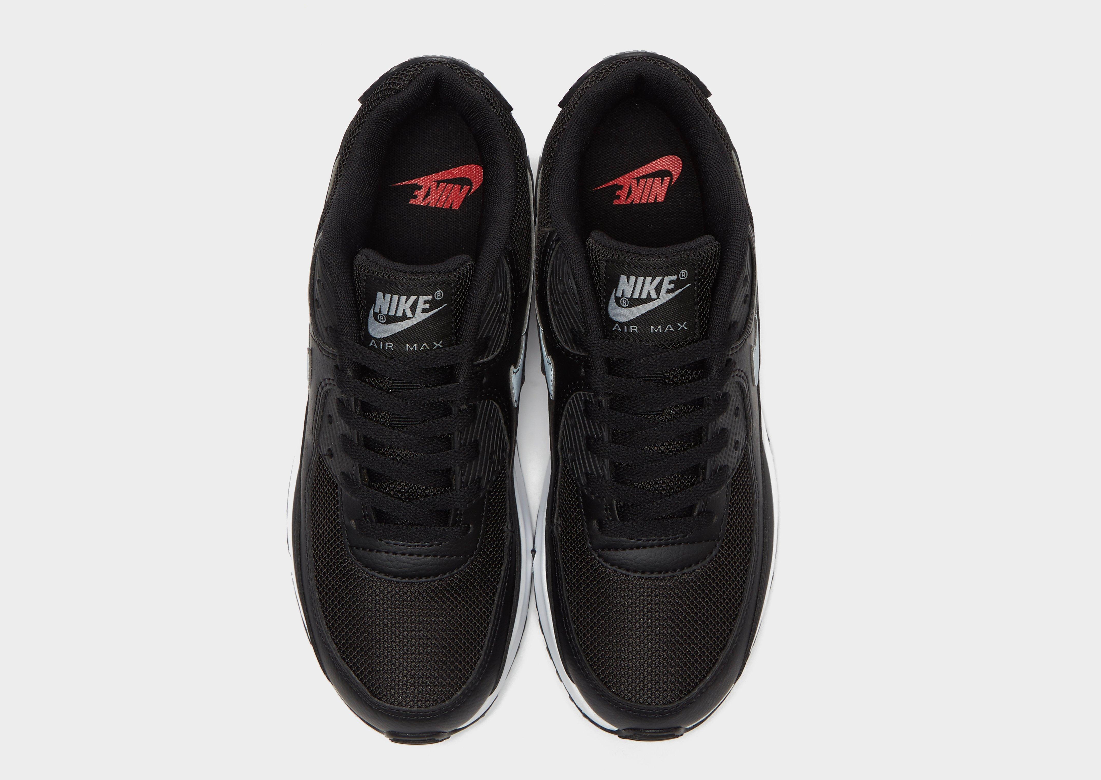 nike air max 90 black leather junior