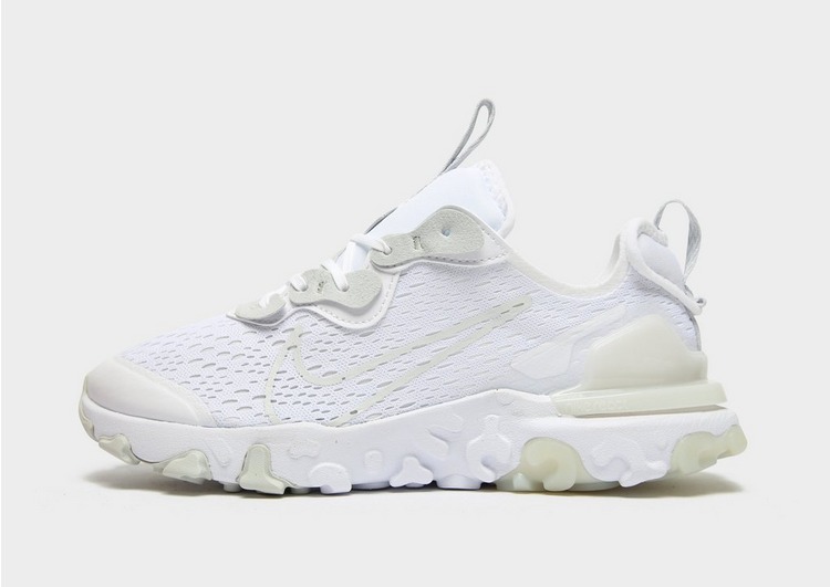 nike react vision trainers in triple white