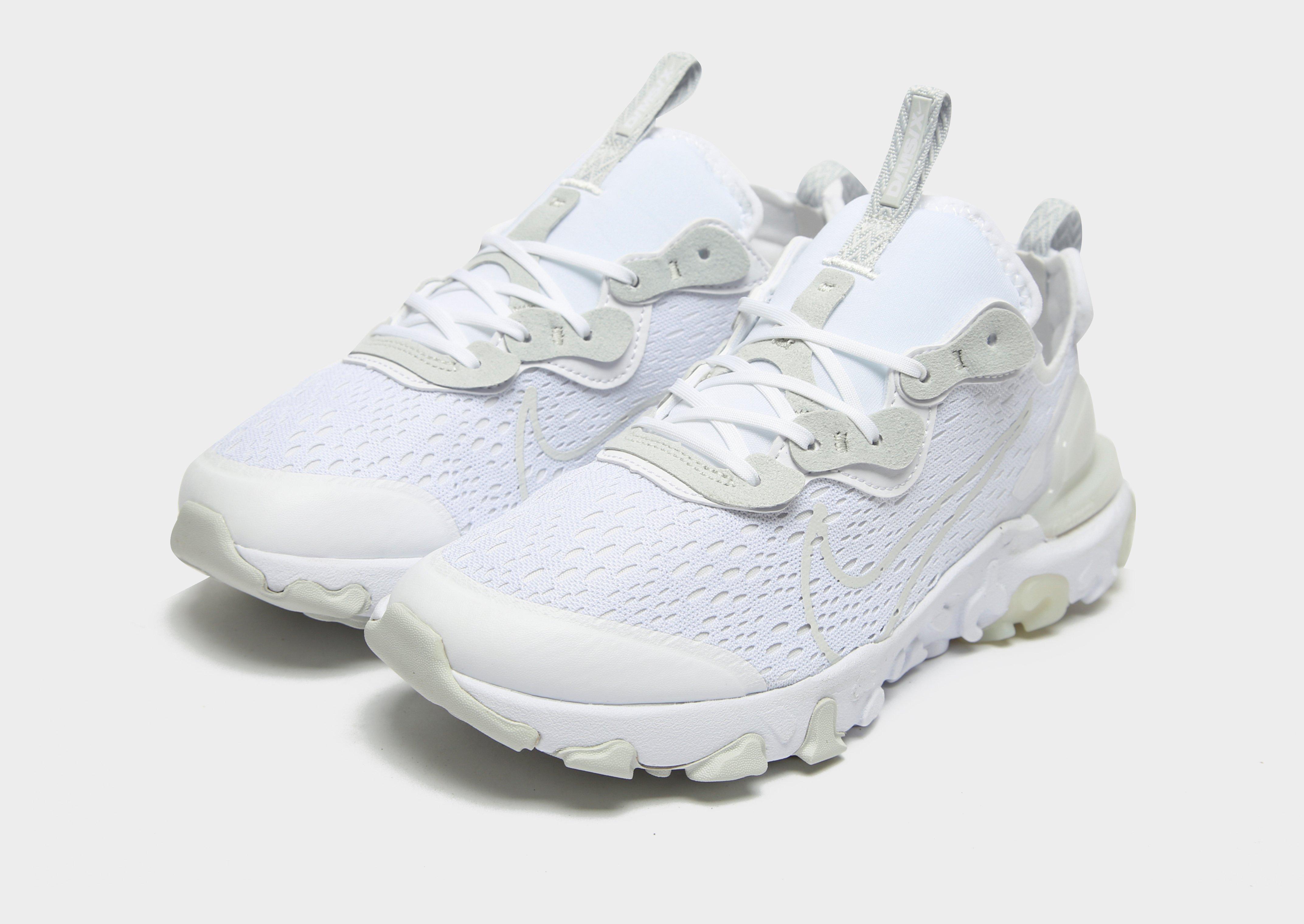 nike react vision trainers in premium white