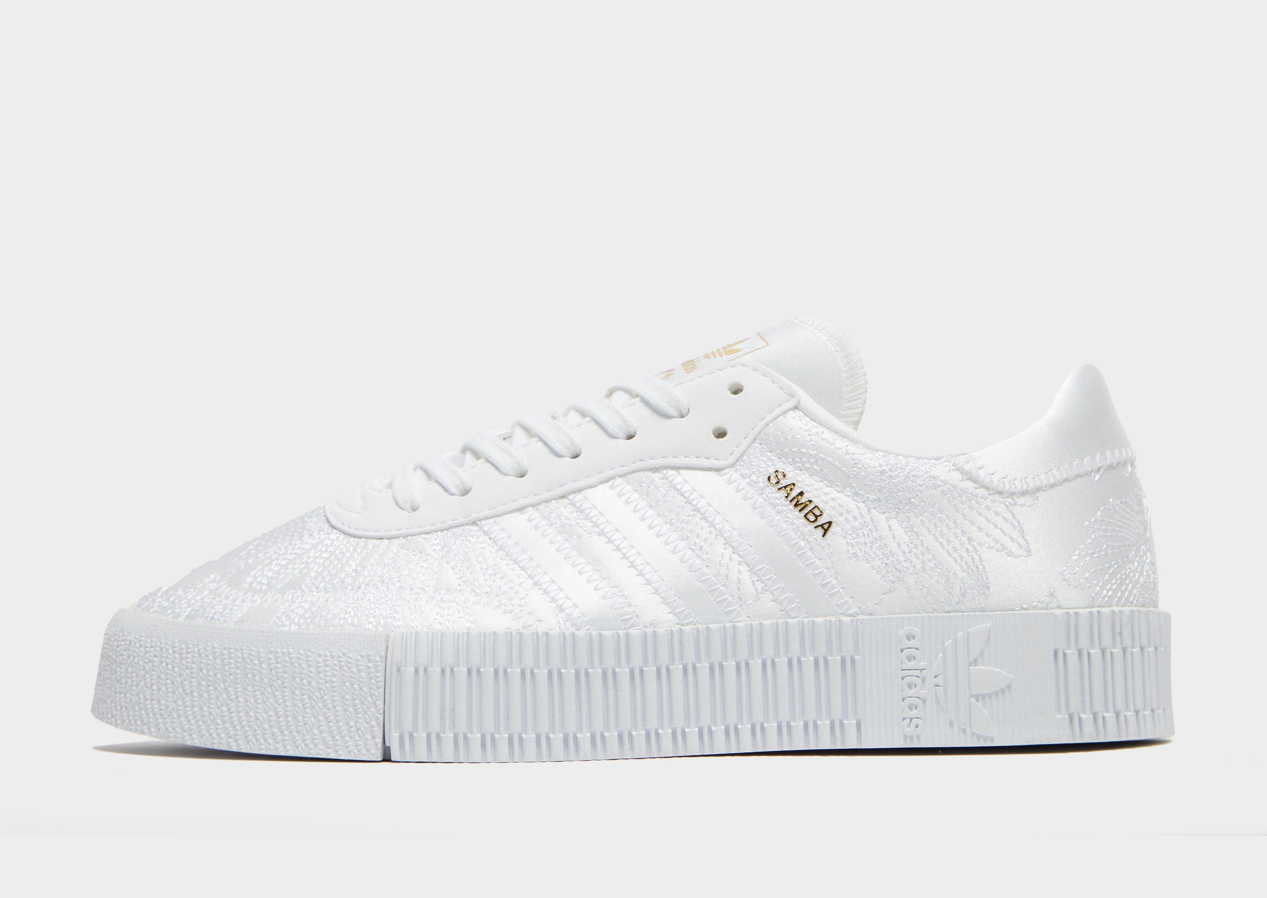 adidas originals samba rose trainers in triple white