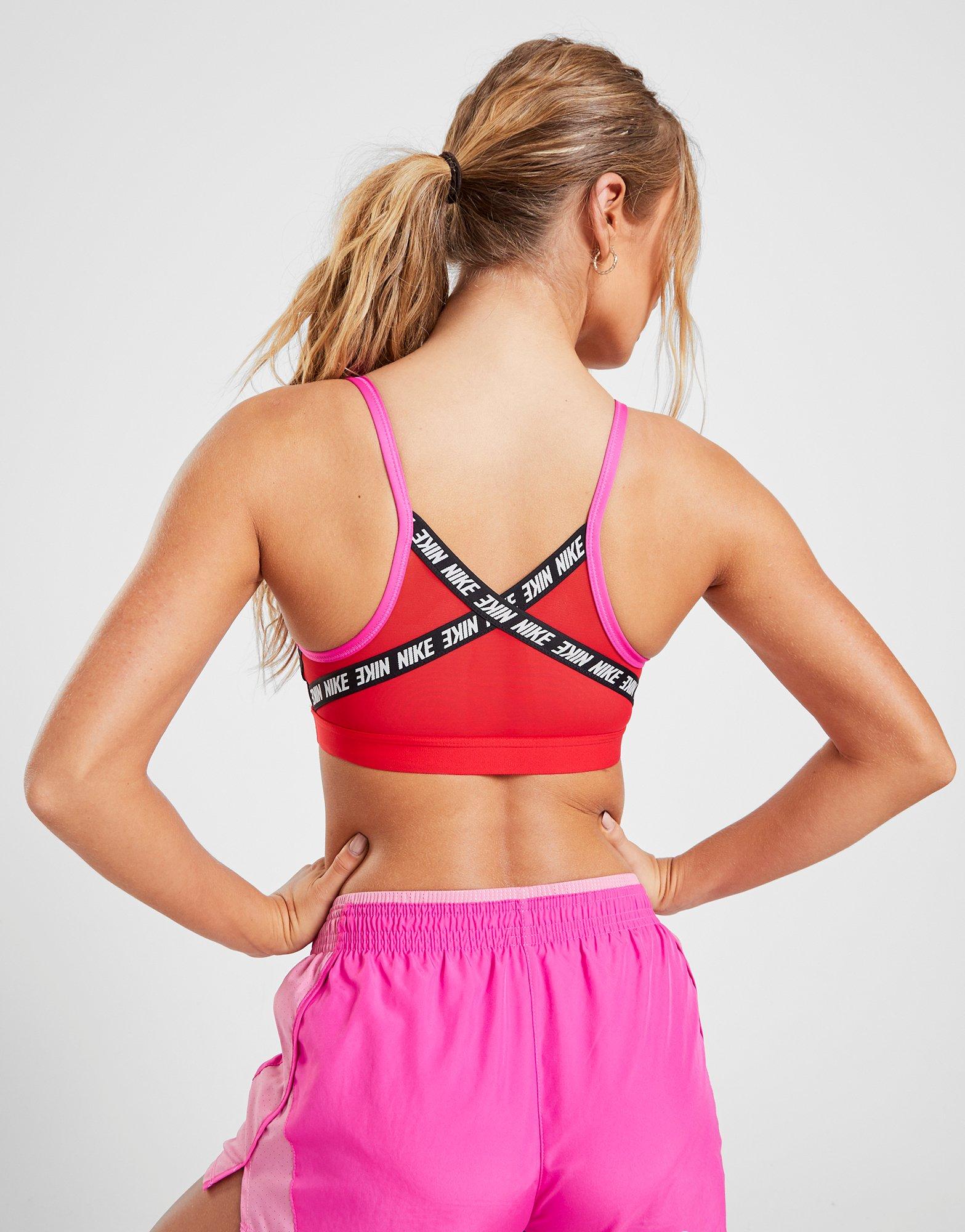 nike training indy logo bra pink