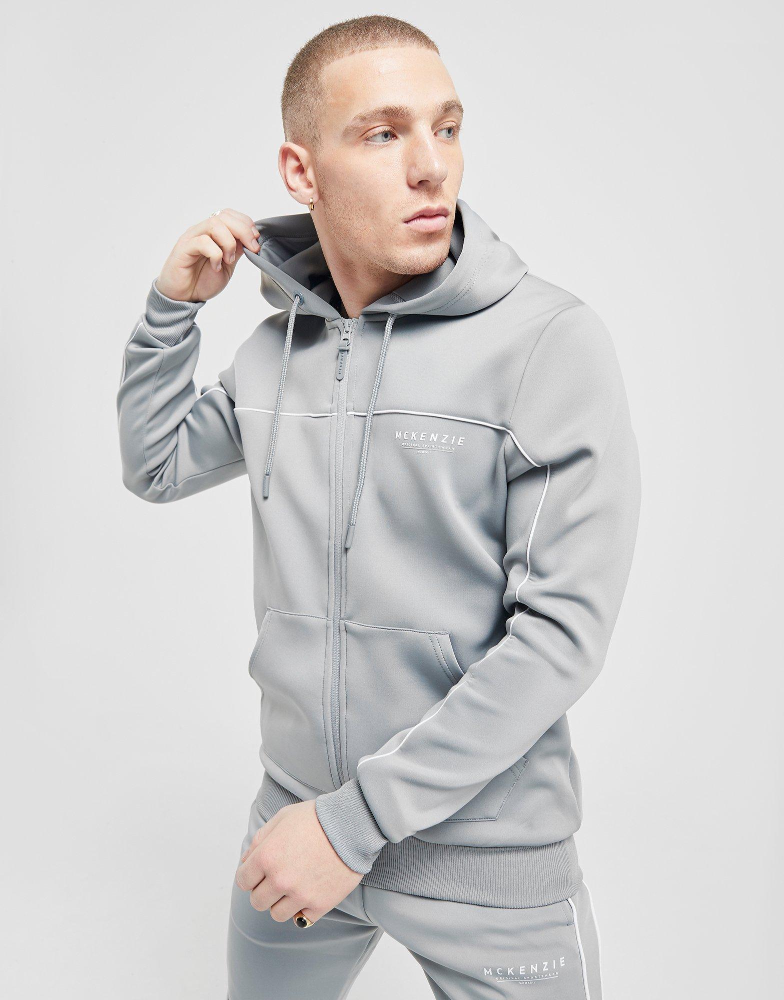 Koop Grijs McKenzie Essential Poly Zip Through Hoodie Heren | JD Sports