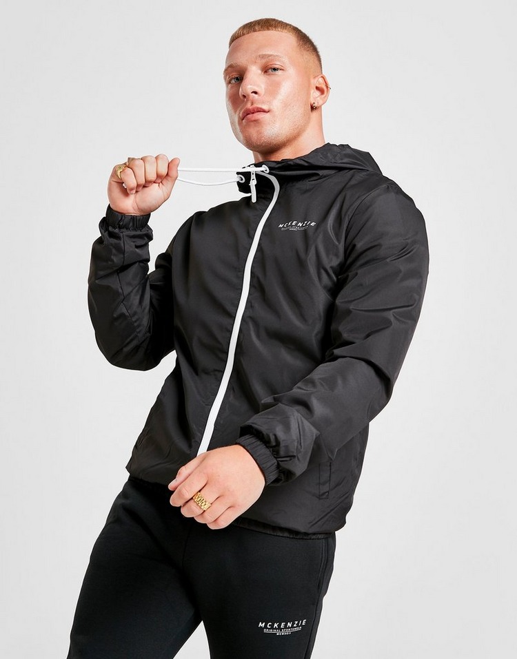 Buy Black McKenzie Essential Full Zip Windbreaker Jacket | JD Sports ...