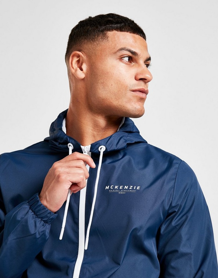 Buy Blue McKenzie Essential Full Zip Windbreaker Jacket JD Sports