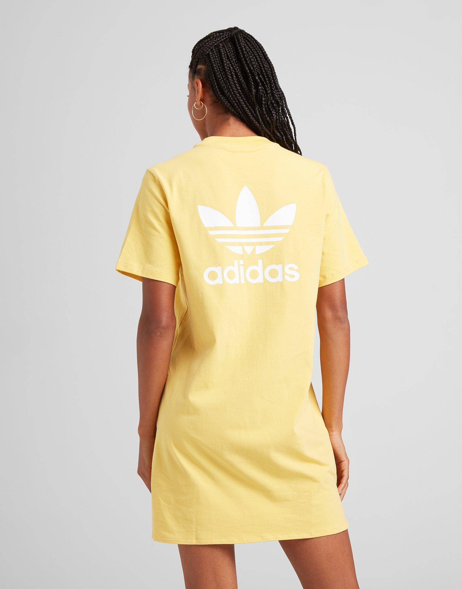 yellow adidas t shirt dress