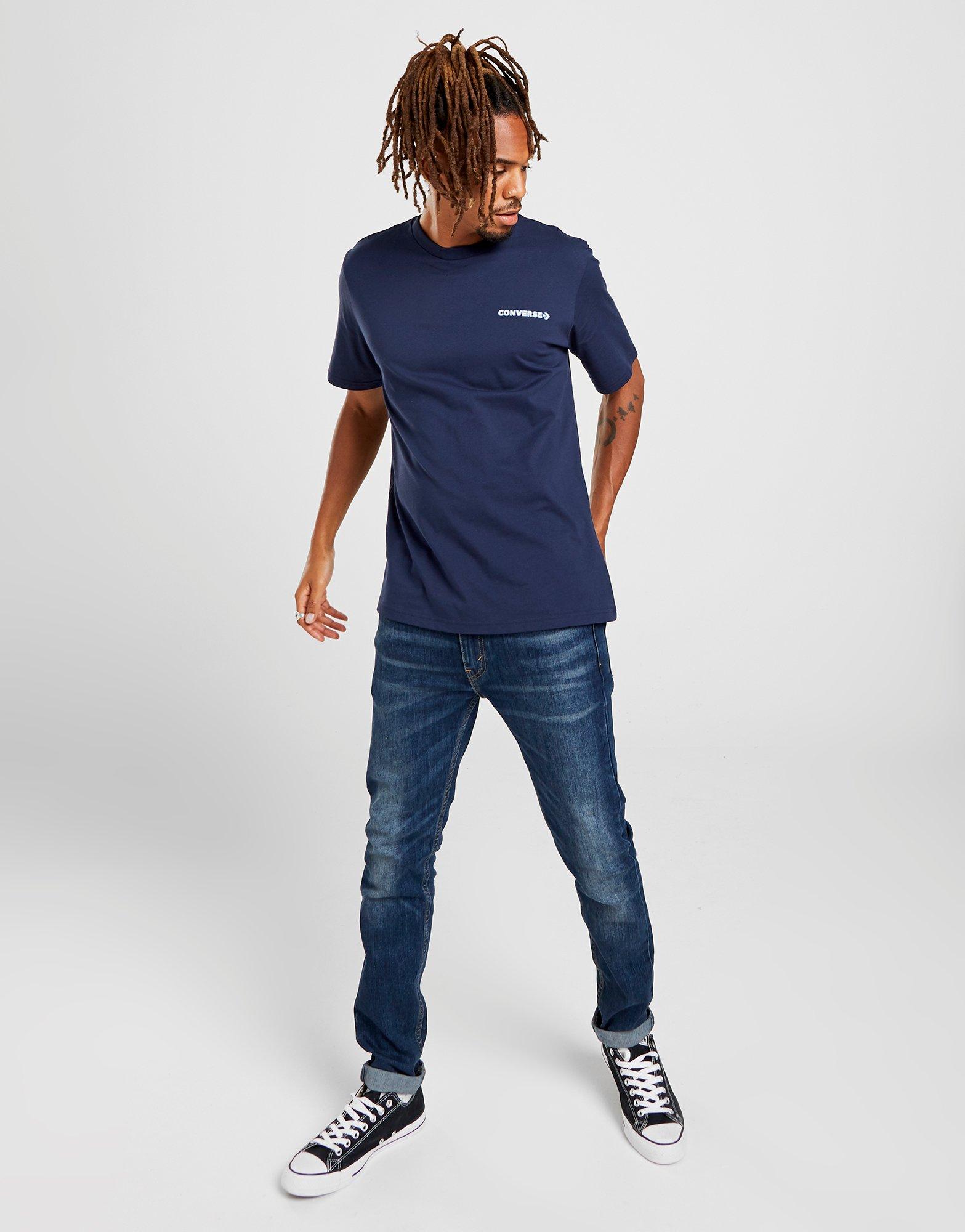 blue converse shirt