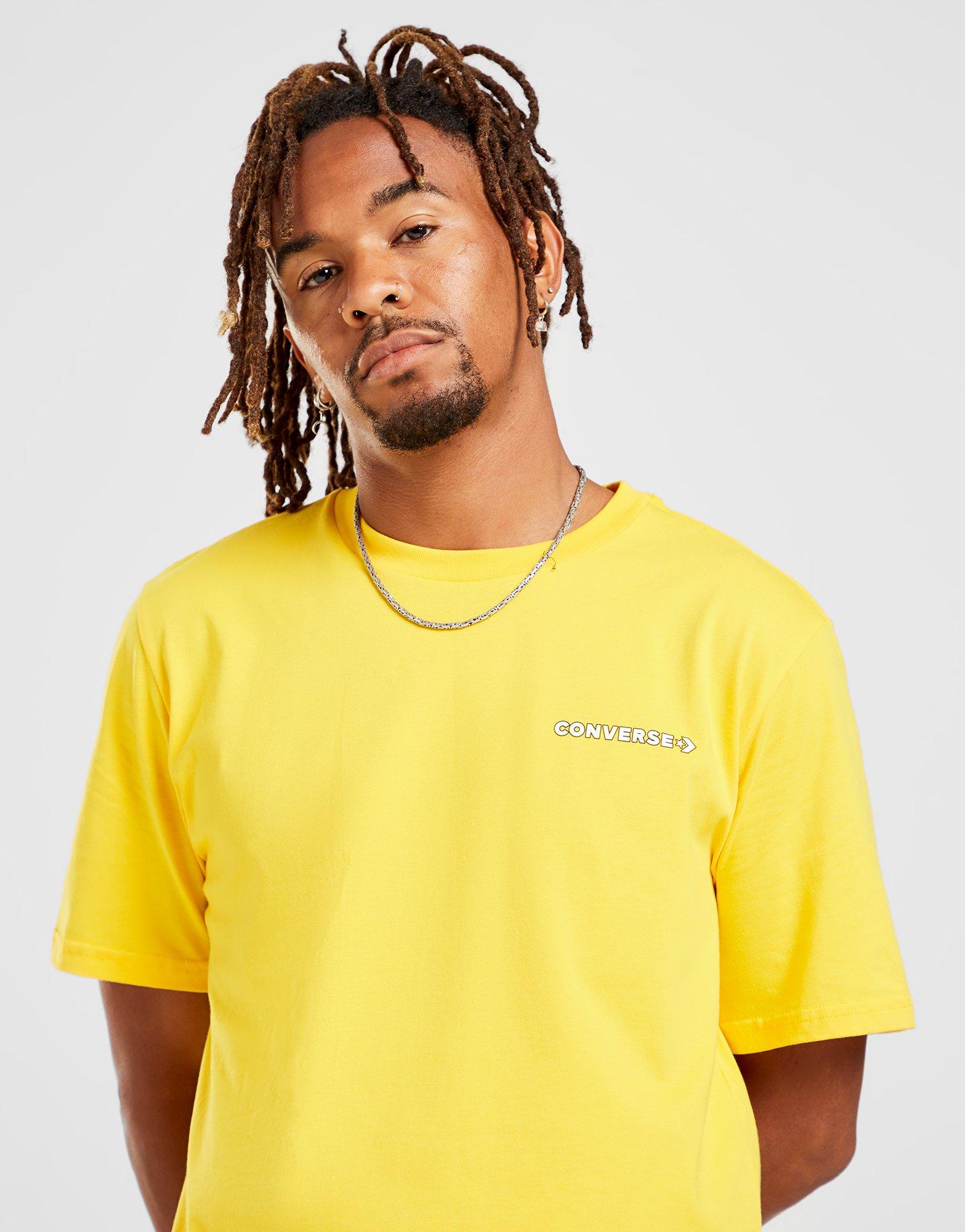 converse t shirt mens yellow
