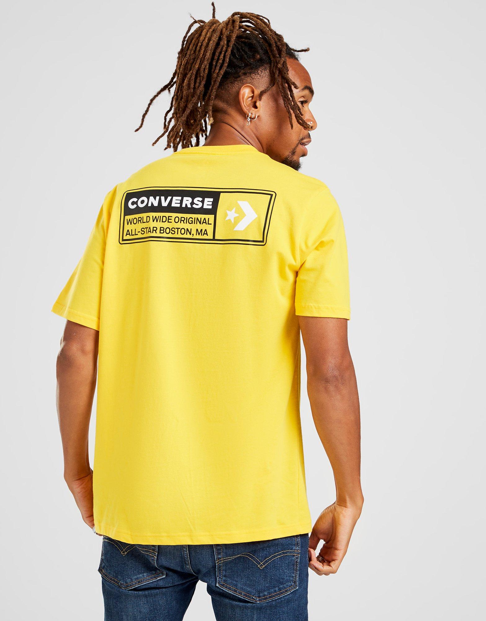 converse t shirt mens yellow
