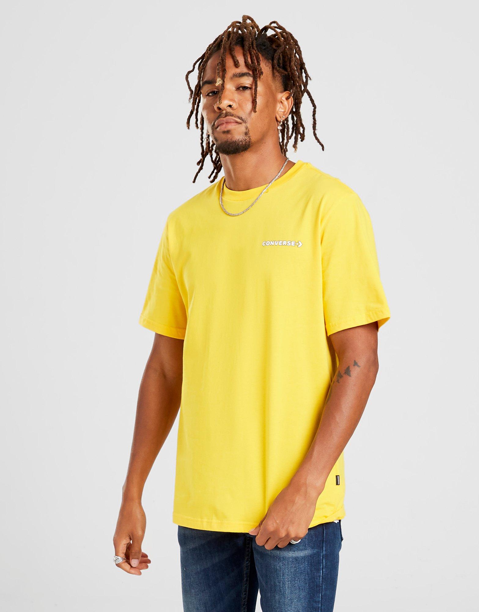 converse t shirt mens yellow