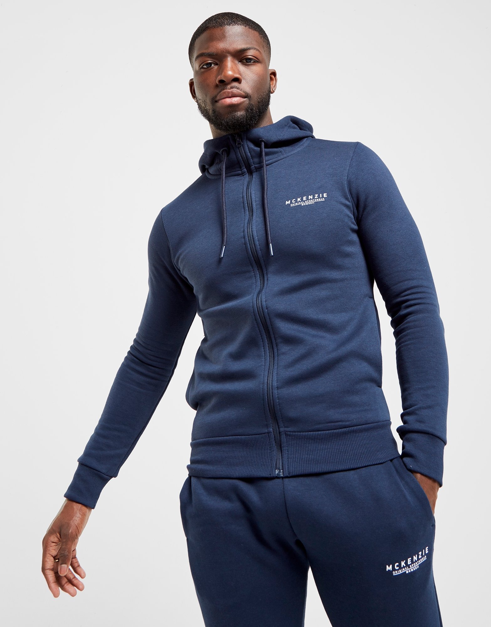 Blue McKenzie Essential Zip Hoodie - JD Sports