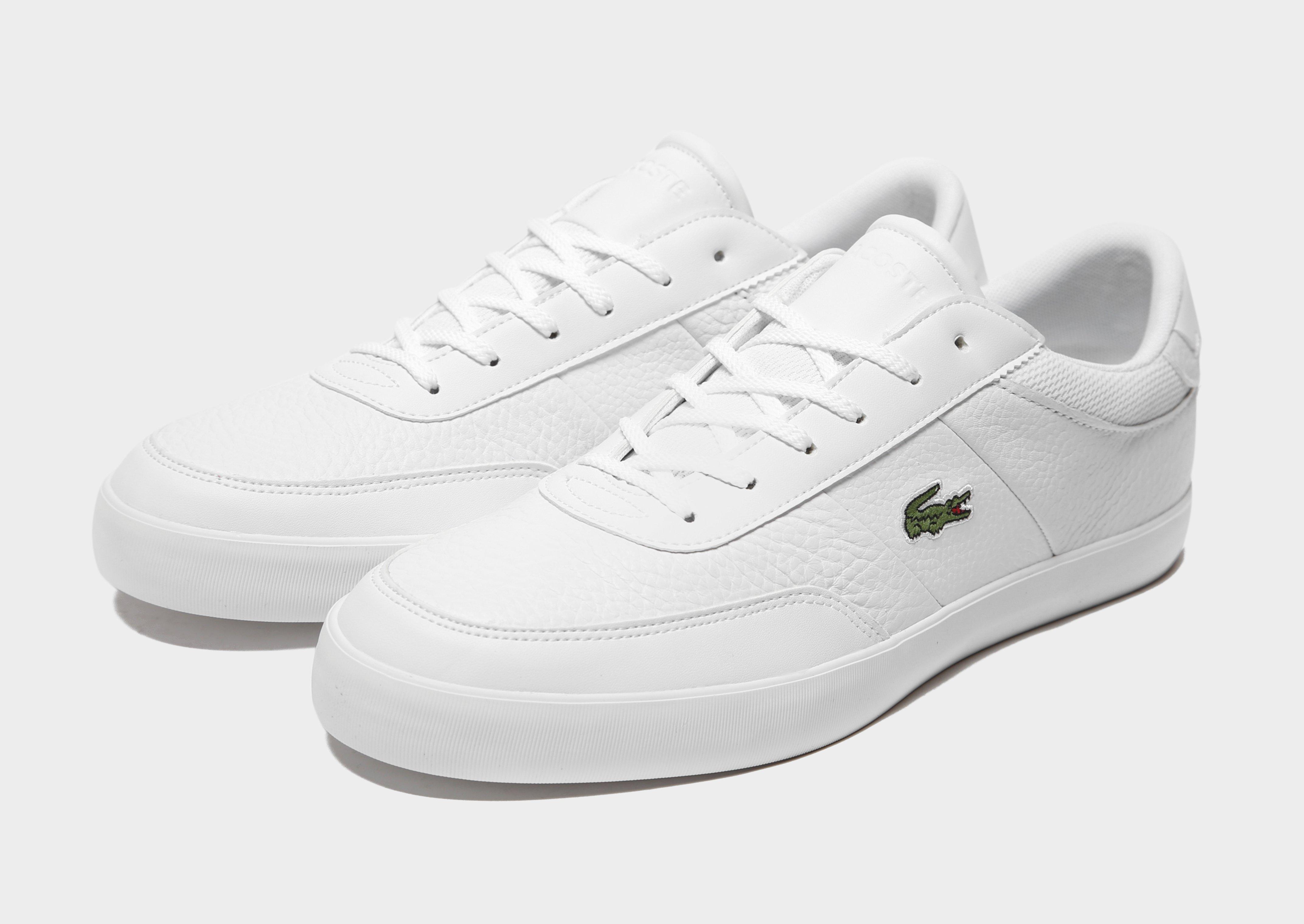 lacoste court master trainers white