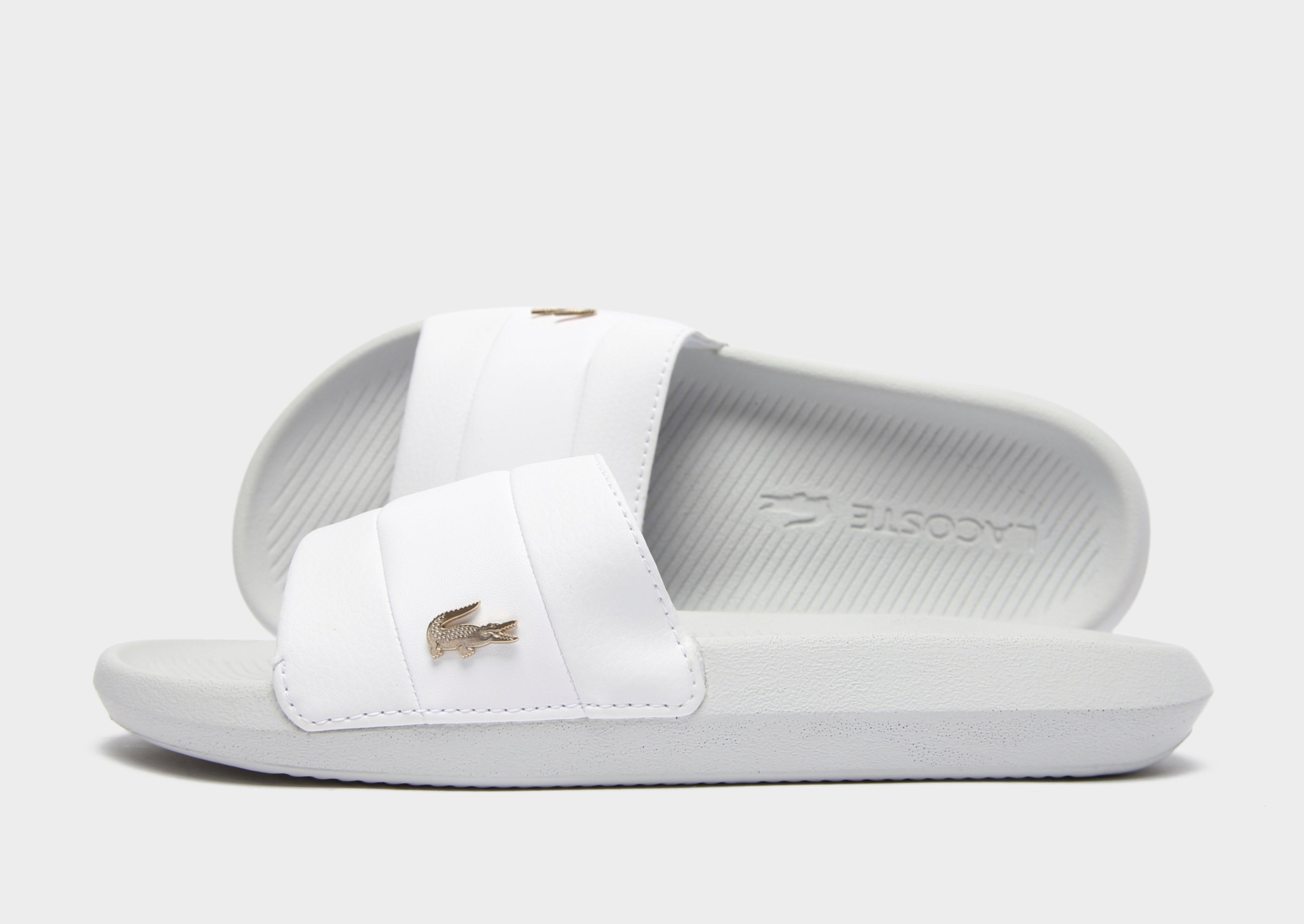 lacoste croco slides