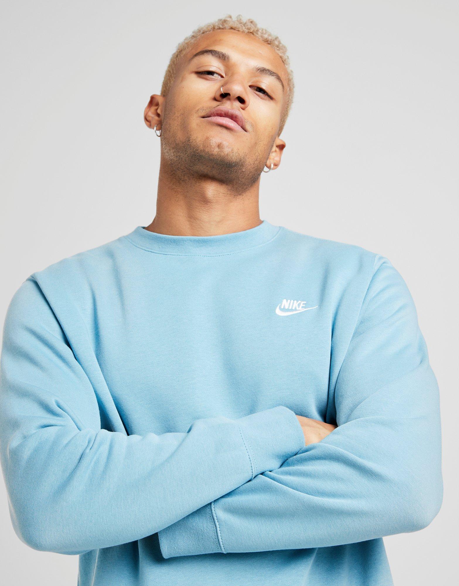 nike foundation crew sweatshirt blue