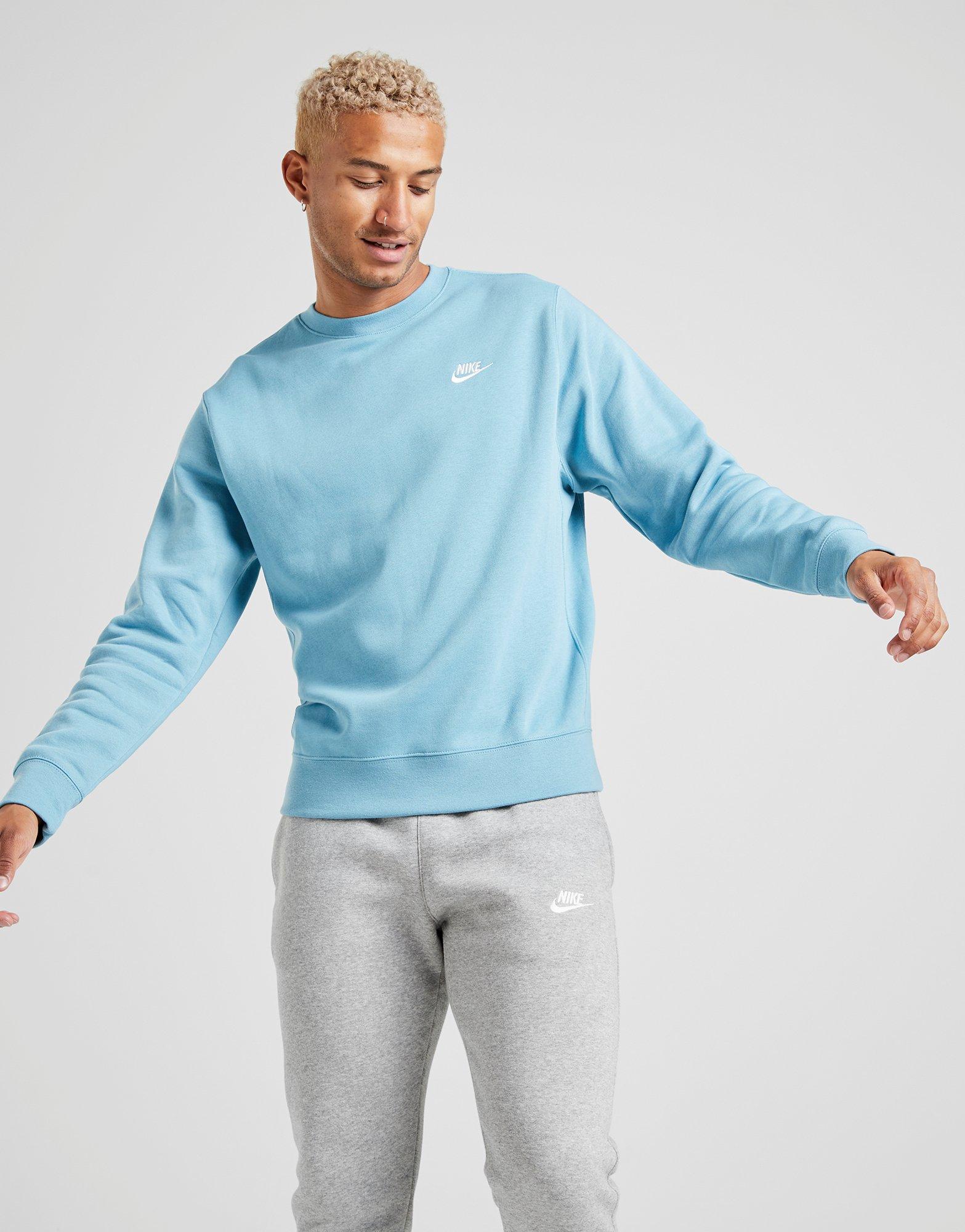 nike foundation crew sweatshirt blue