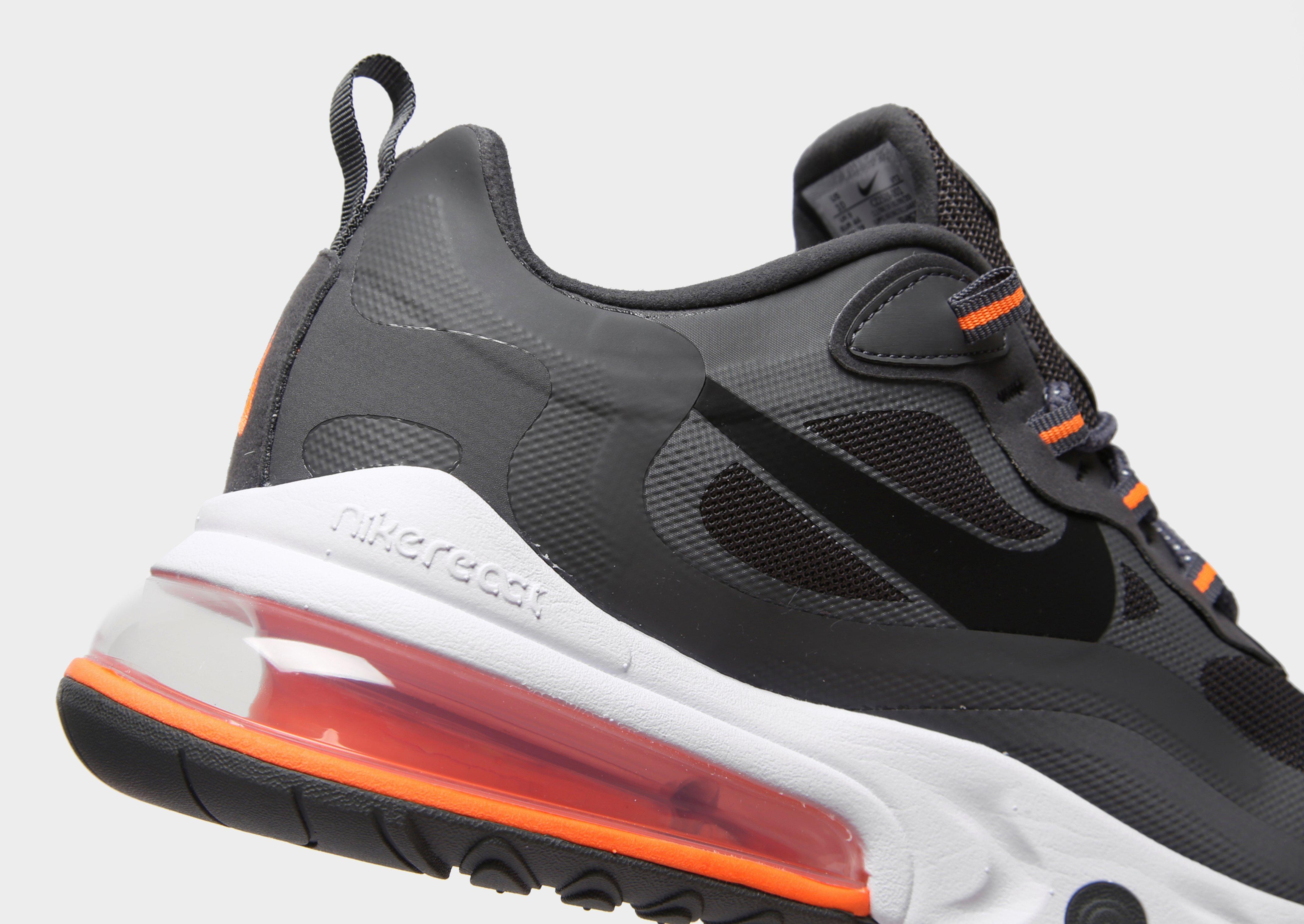 nike air max 270 react black orange