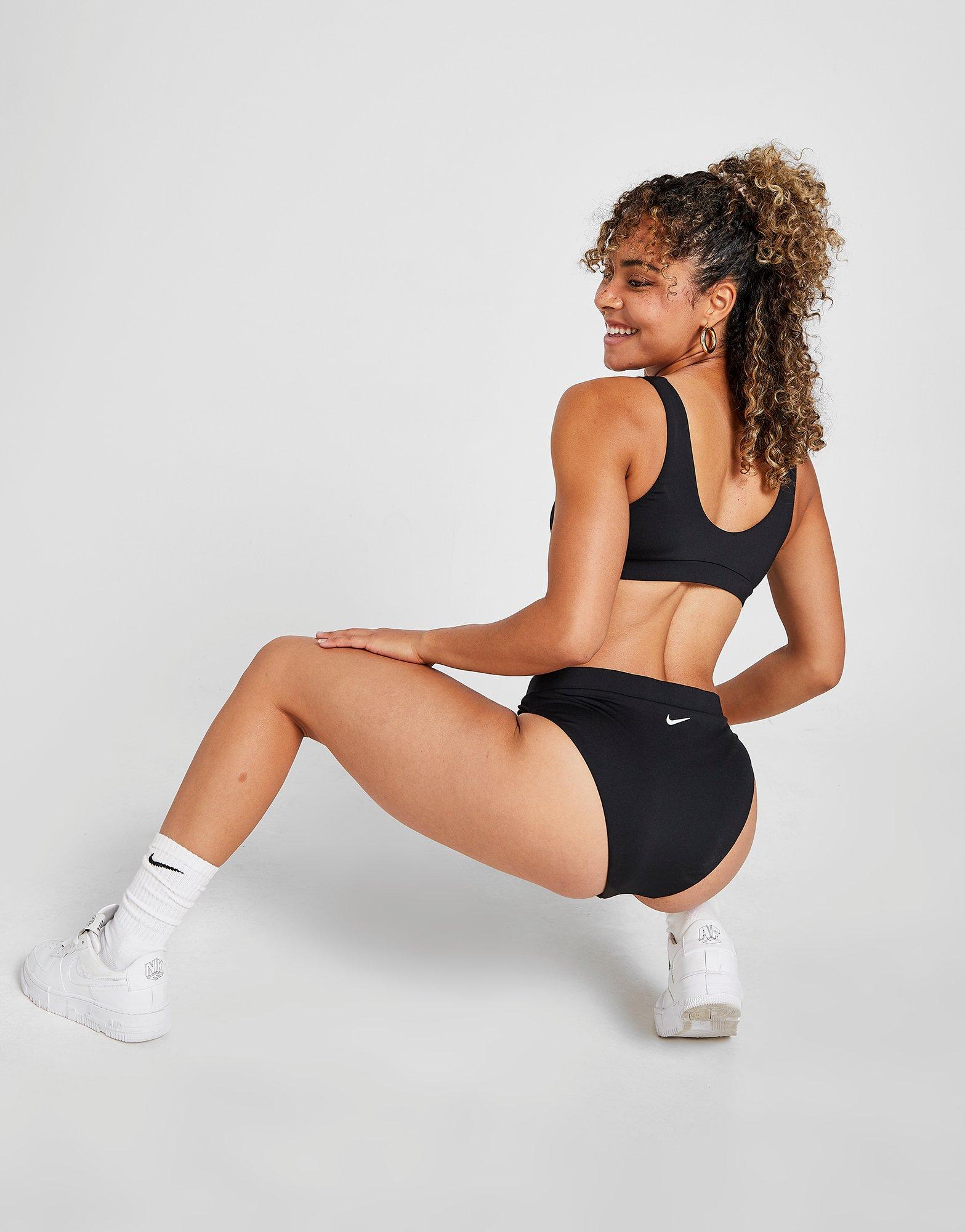 Nike braguita de bikini Swoosh en Negro | Sports España