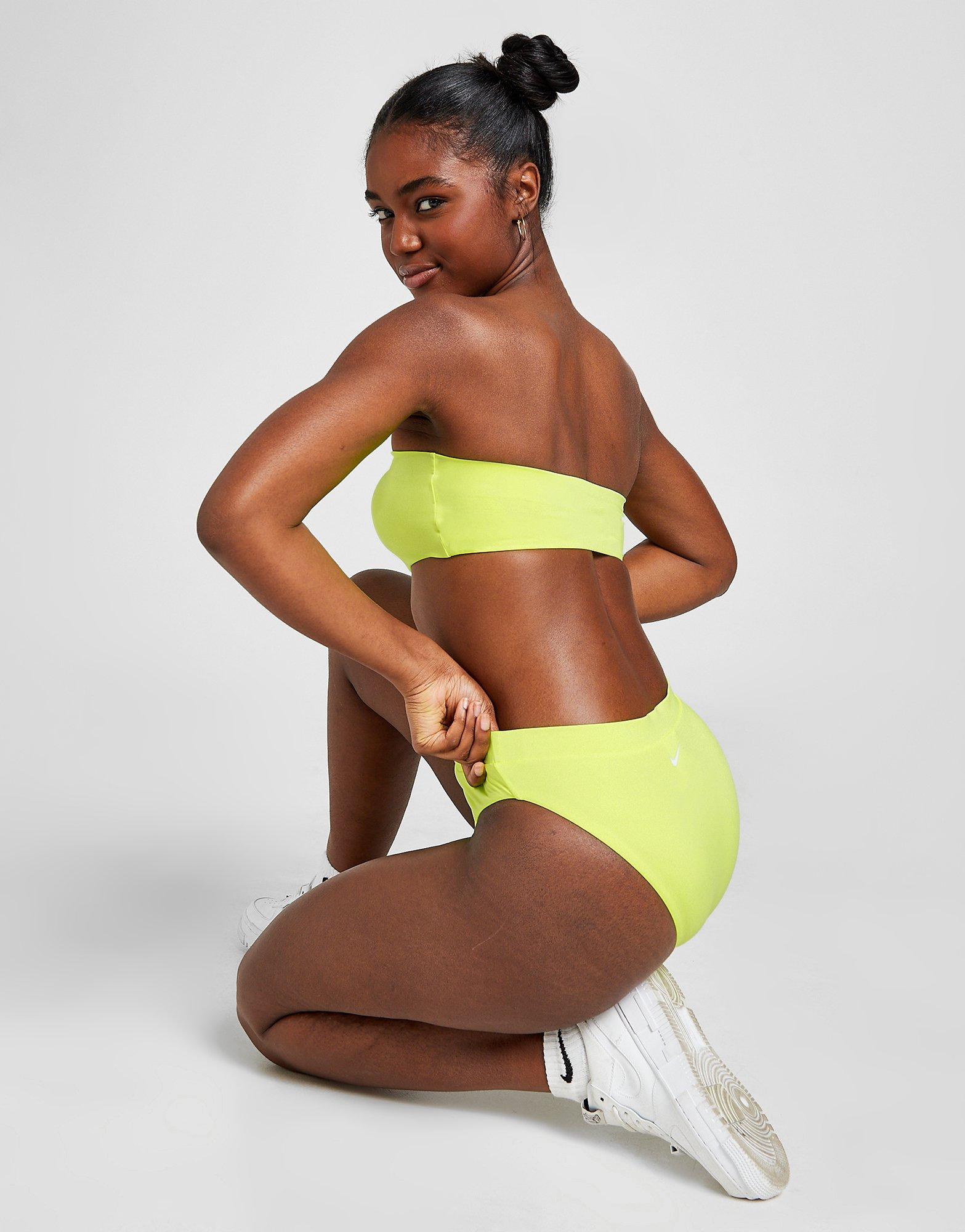 Green Nike Swoosh Bikini Bralette Top - JD Sports NZ