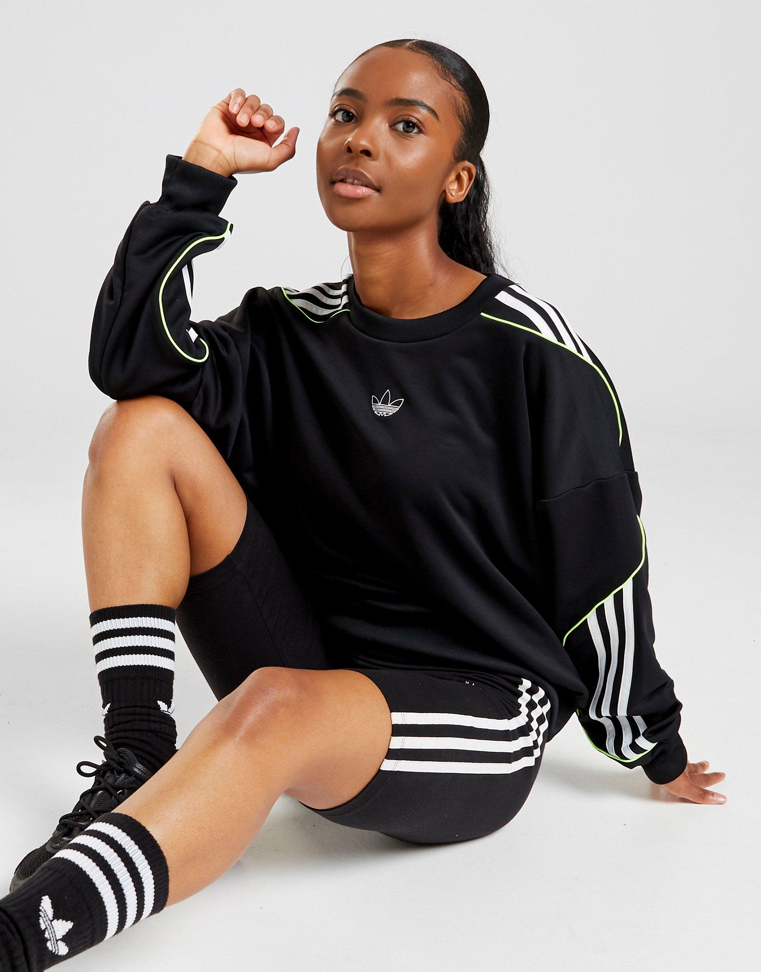 sweat sport femme manches longues trefoil adidas originals