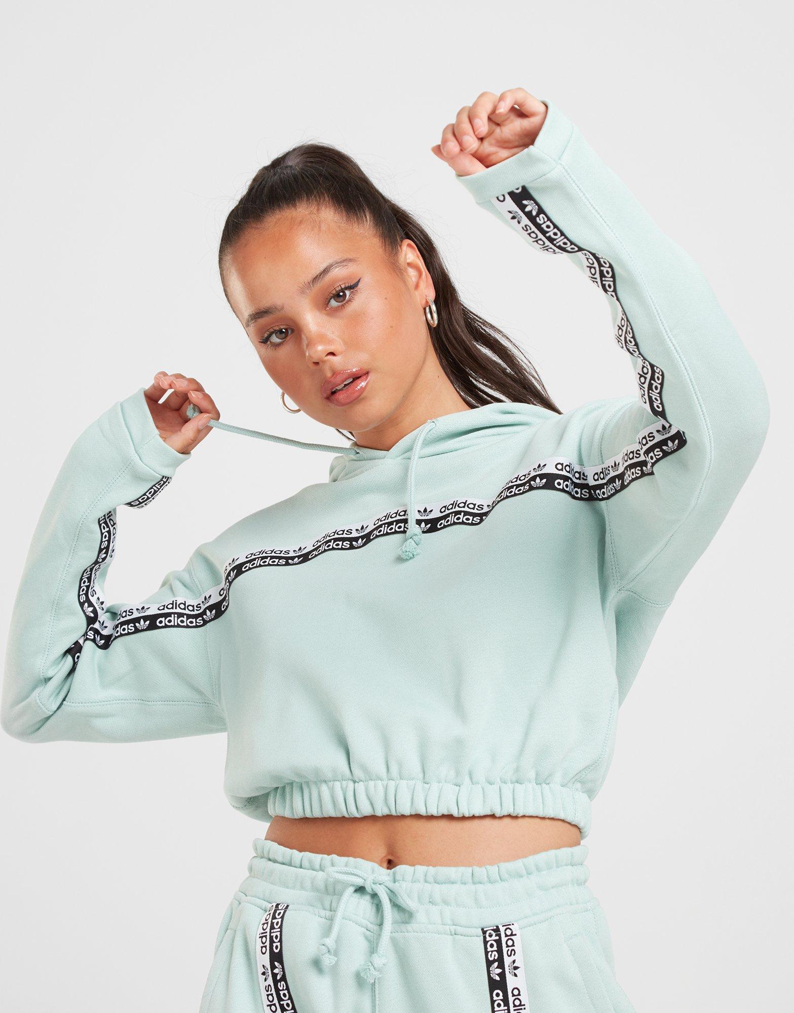 adidas mint green cropped hoodie