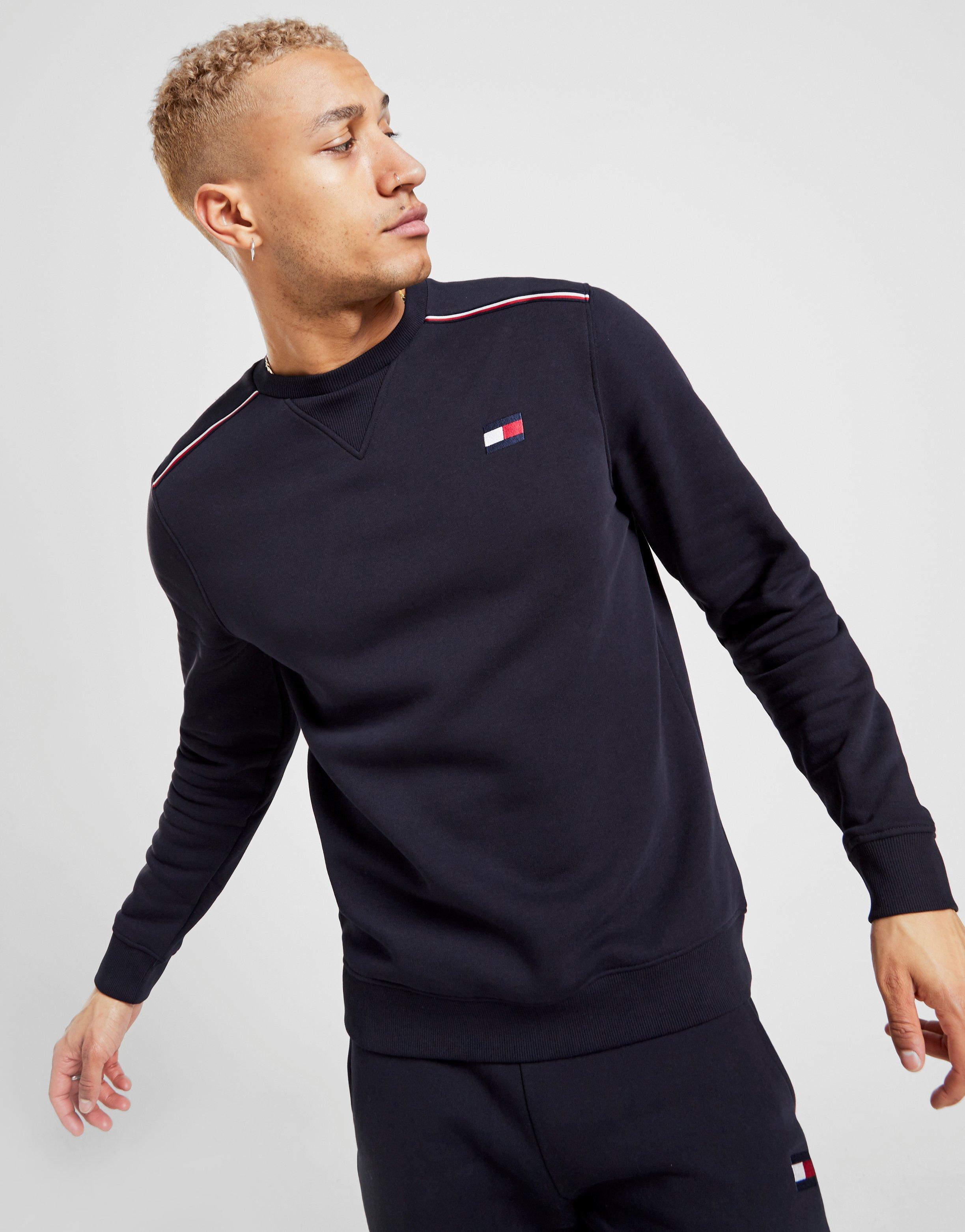 puma tape tie waist crew sweatshirt