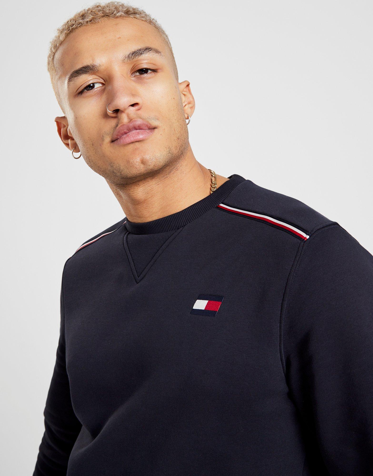 tommy hilfiger tape crew sweatshirt