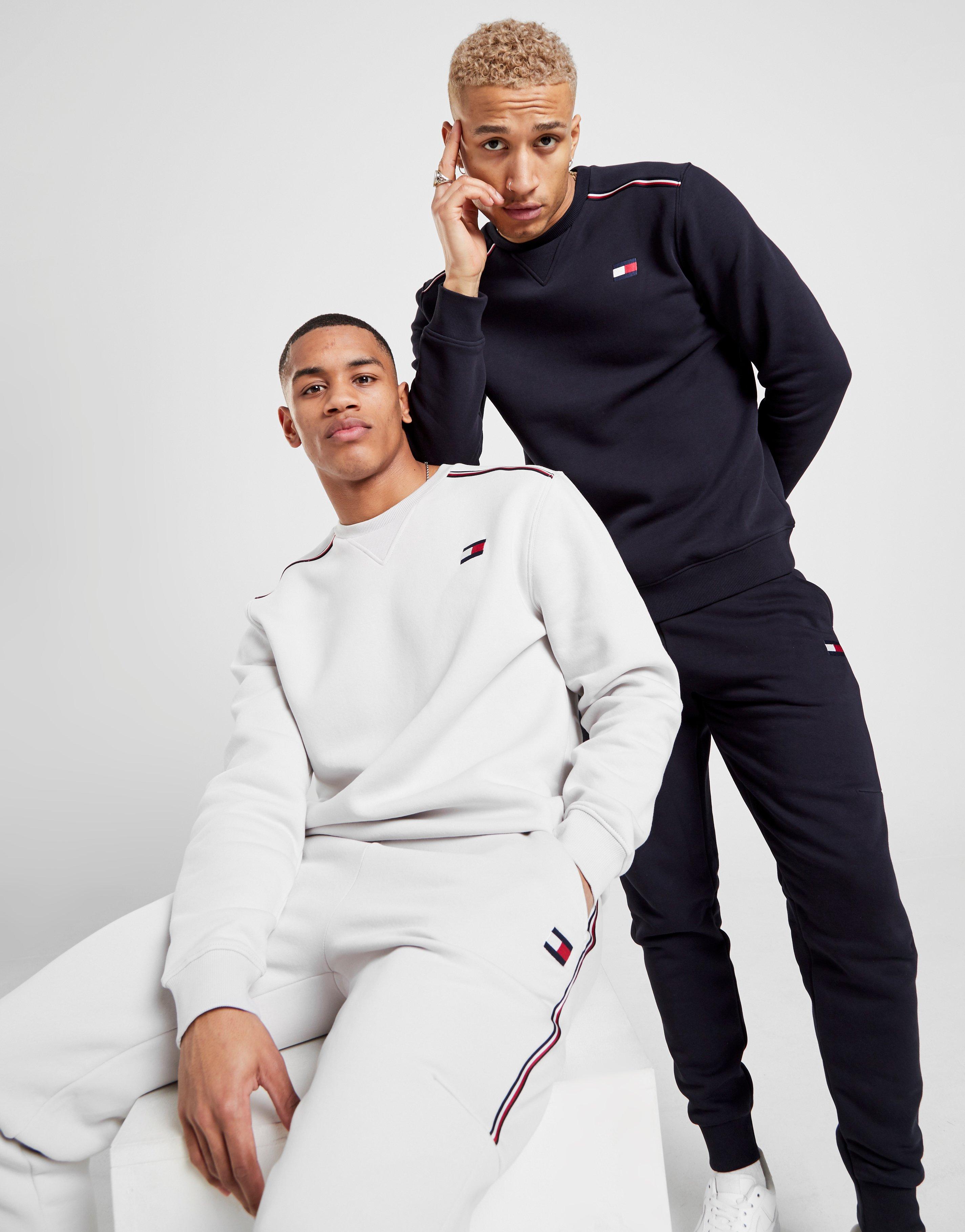 tommy hilfiger tri tape crew sweatshirt