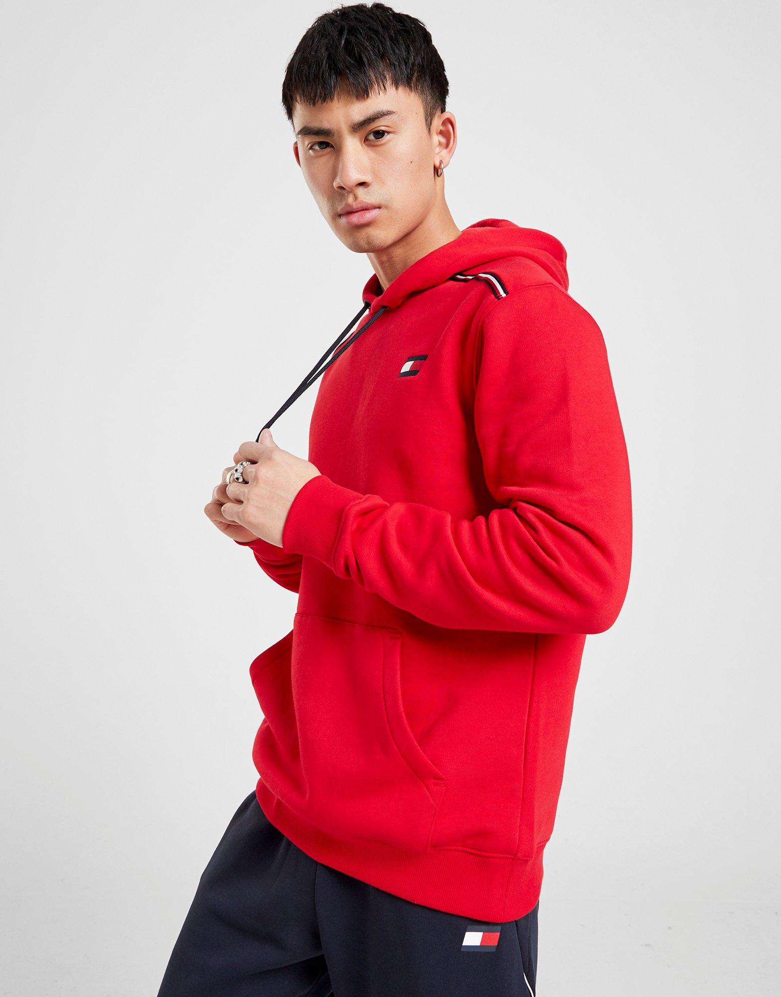 tommy hilfiger overhead sleeve tape hoodie